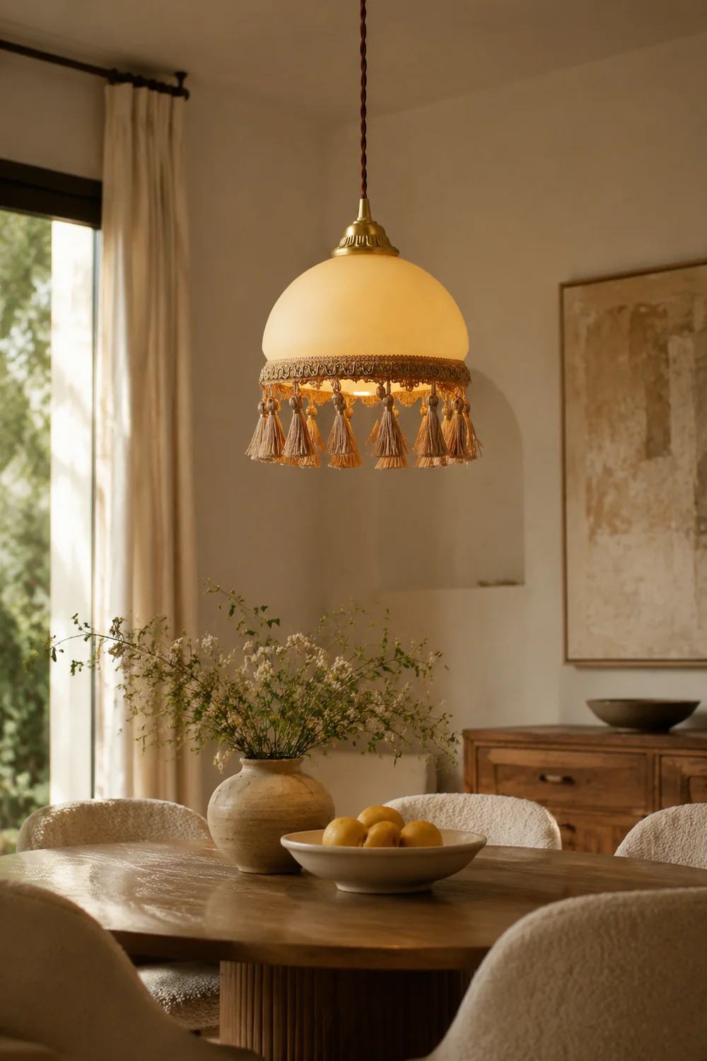 French Tassels Brass Pendant Light - Lumpaz