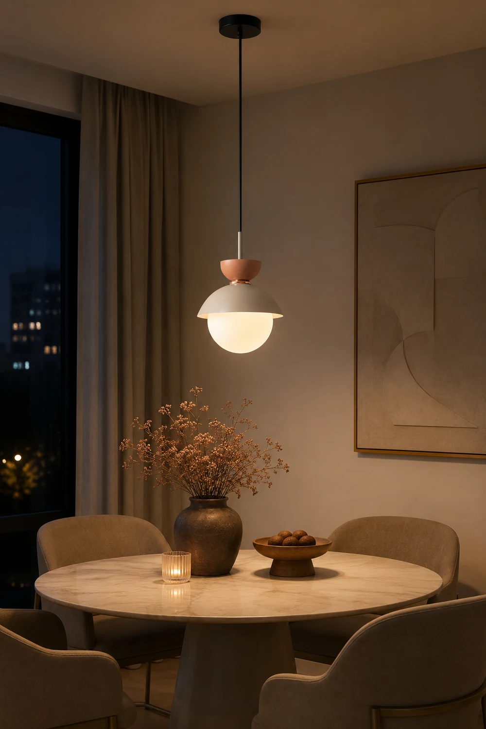 Macaroon Double Heads Metal Pendant Light - Lumpaz