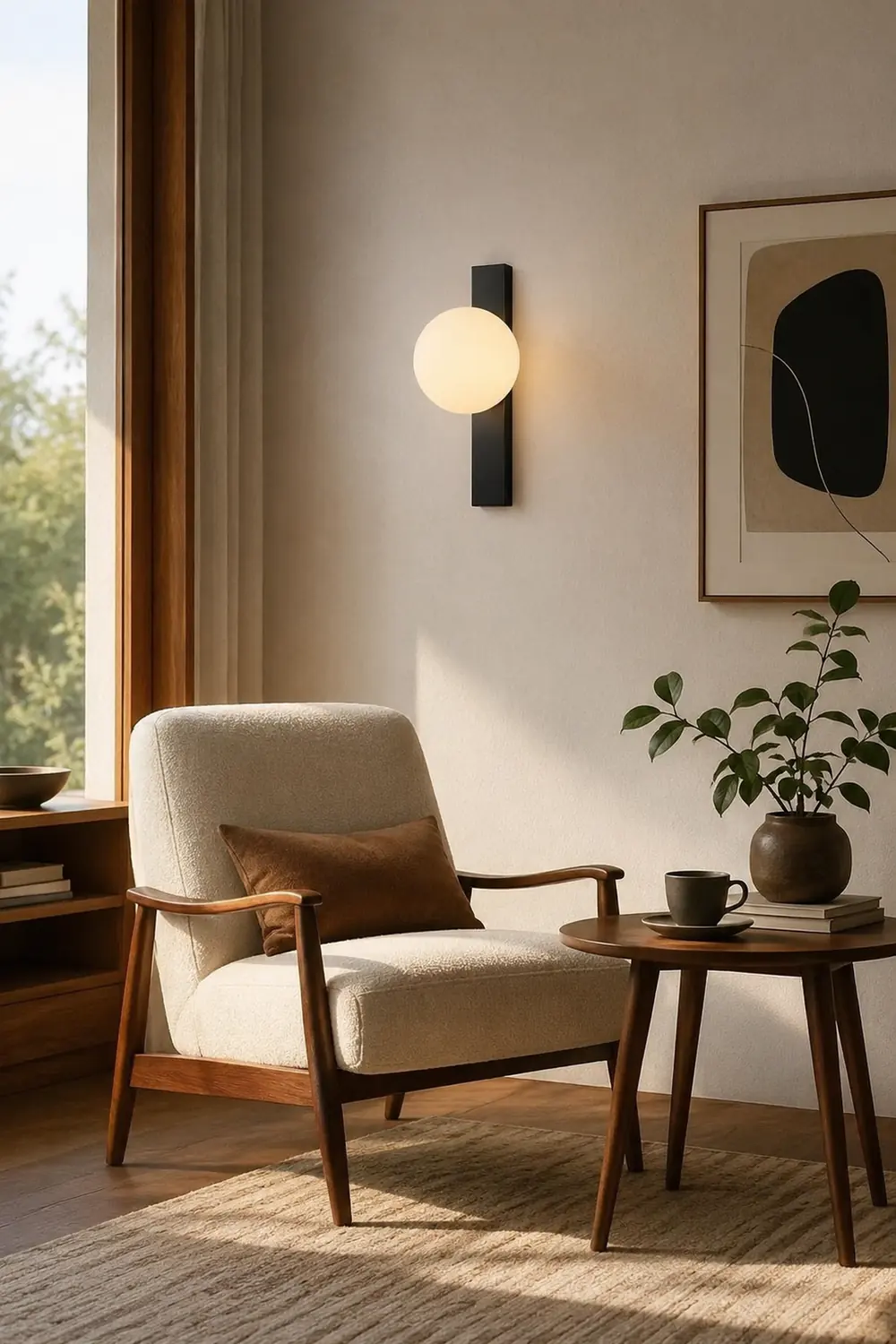 Minimalist Simple White Ball Wall Light - Lumpaz