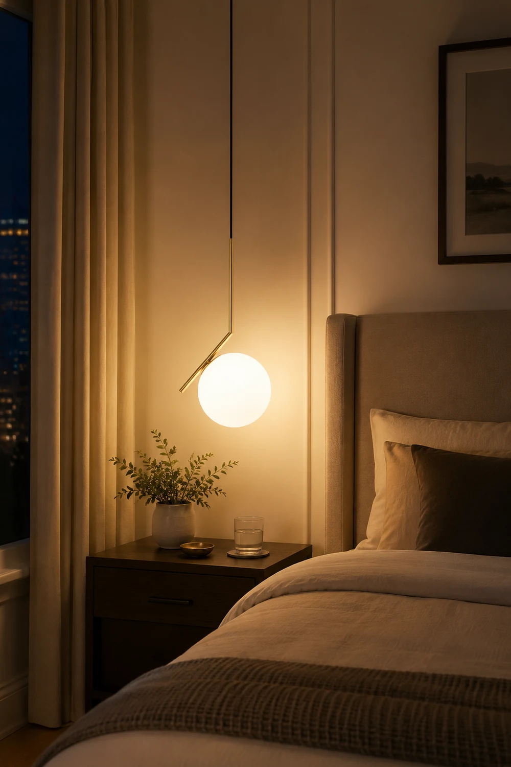 Corner Round Pendant Light - Lumpaz