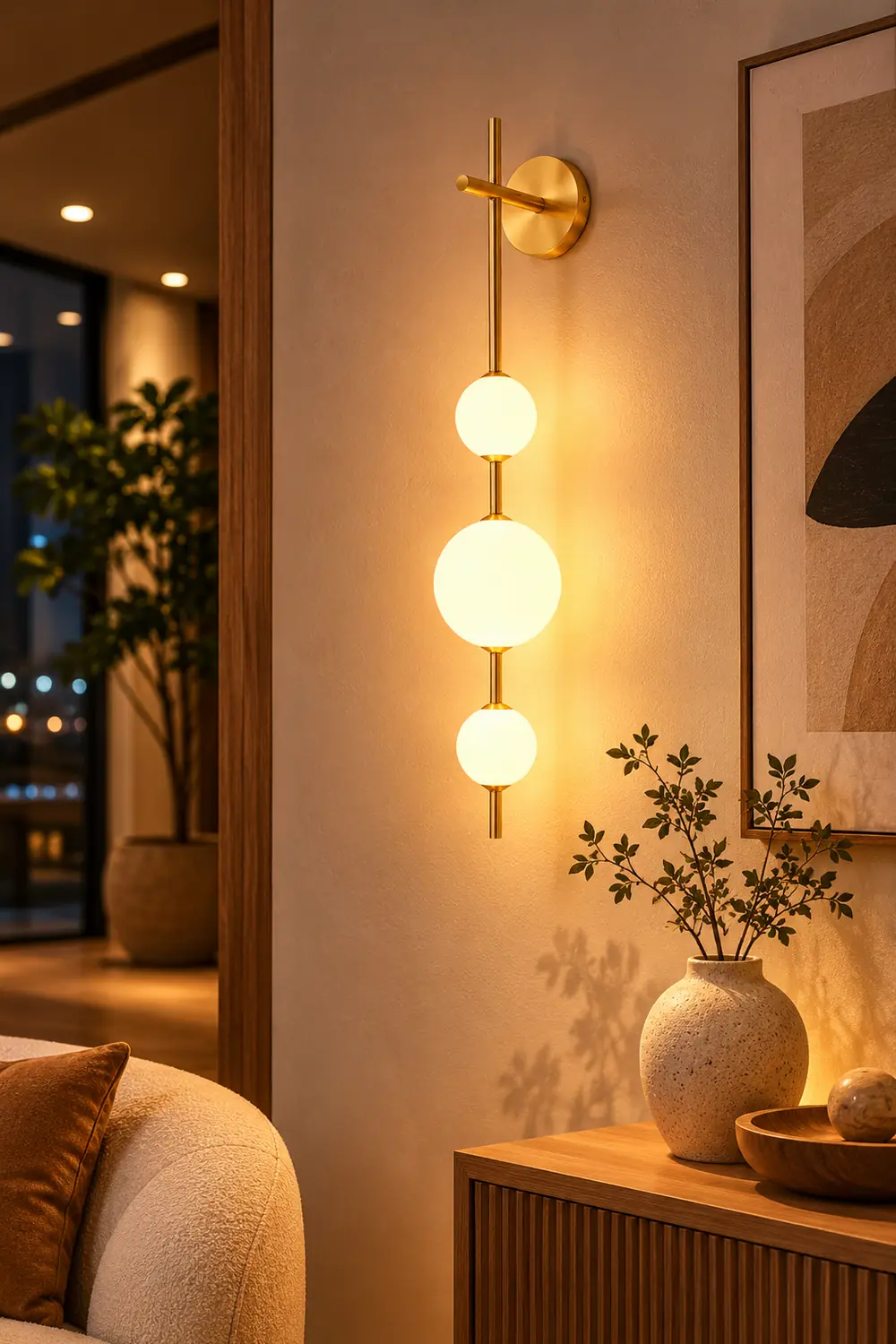 Vertical Globe Wall Lamp - Lumpaz
