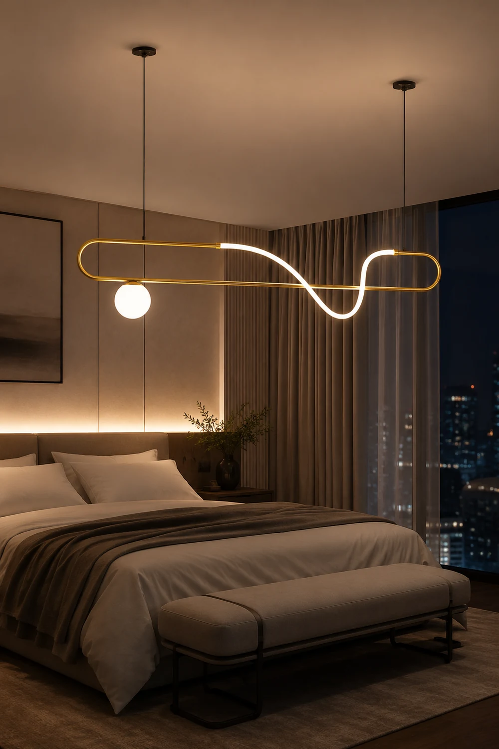 Kulgony Linear Chandelier - Lumpaz