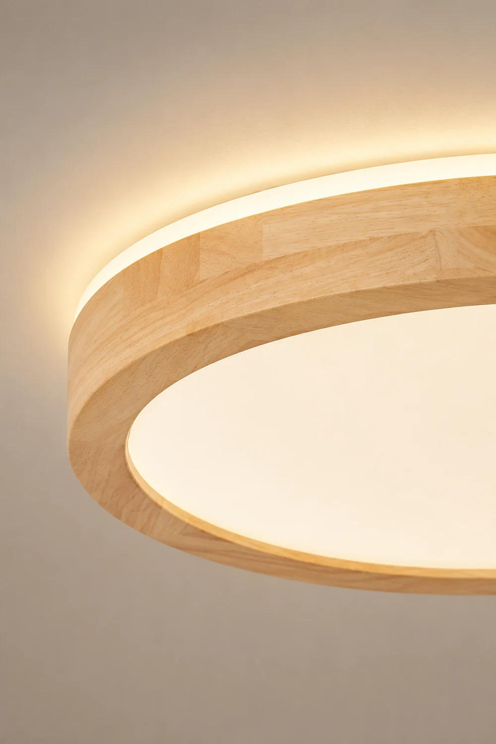 Natural Wood LED Round Ceiling Light - Lumpaz