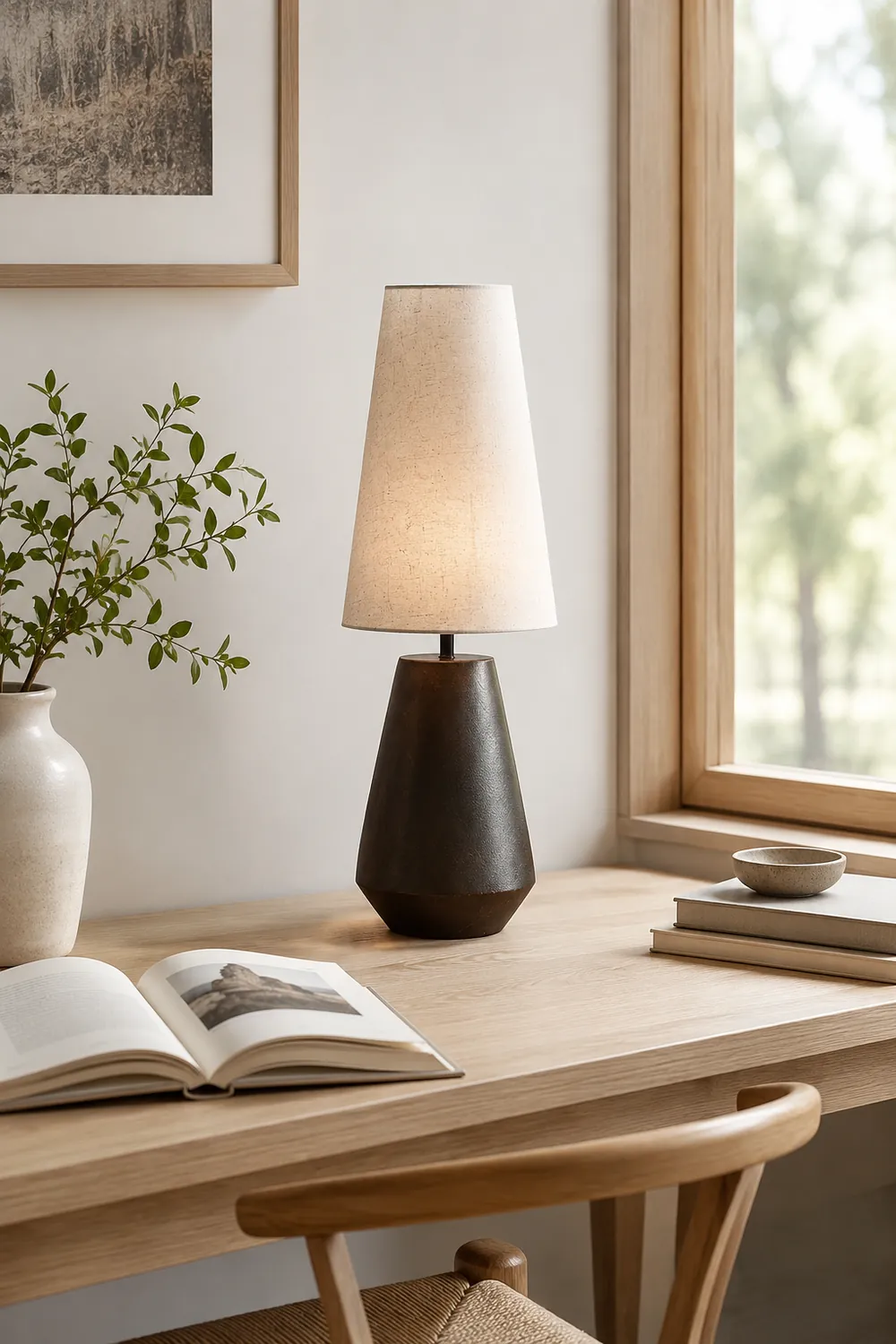 Ceramic Tapered Table Lamp - Lumpaz