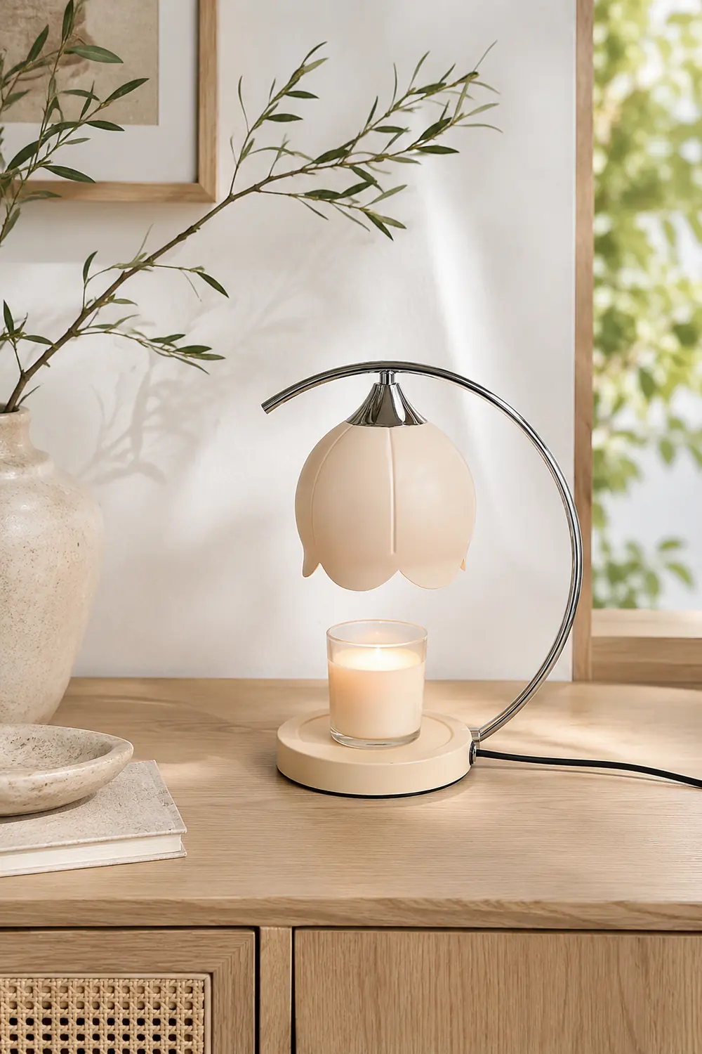 Floral Candle Table Lamp - Lumpaz