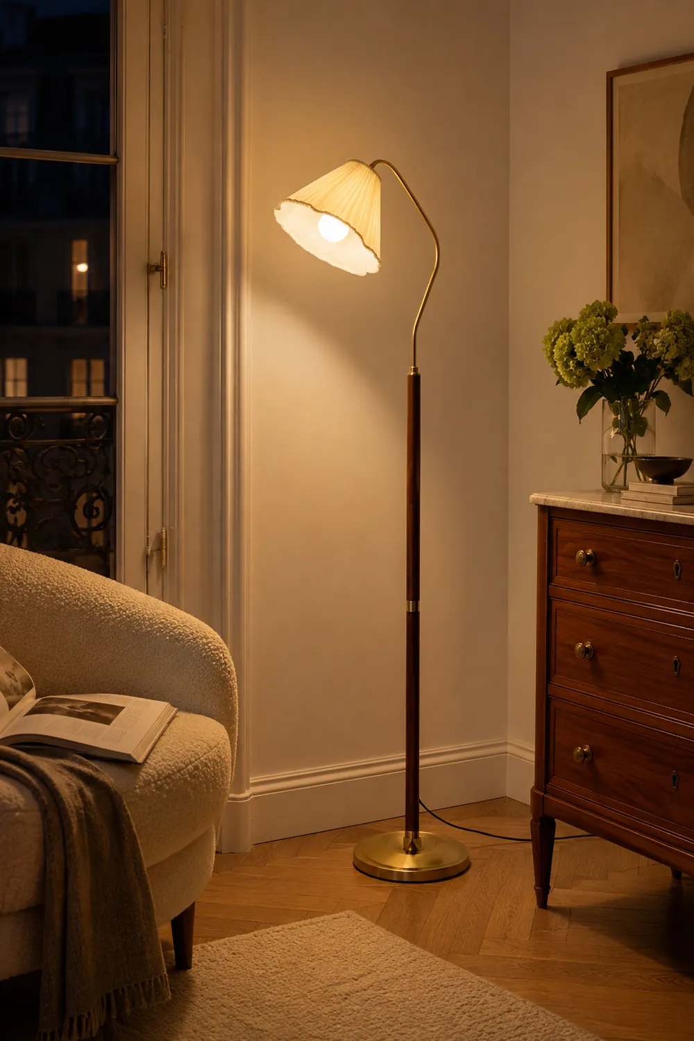 Florentine Fabric Floor Lamp - Lumpaz