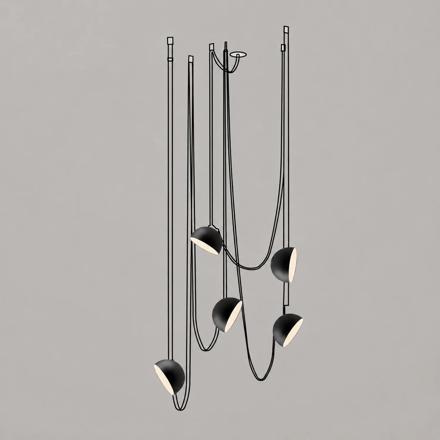 Light Rail Semispheres Leather Pendant Lamp - Lumpaz