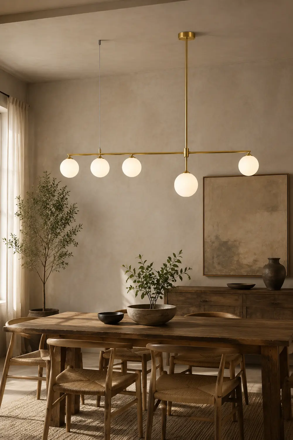 Brass Globe Chandelier - Lumpaz