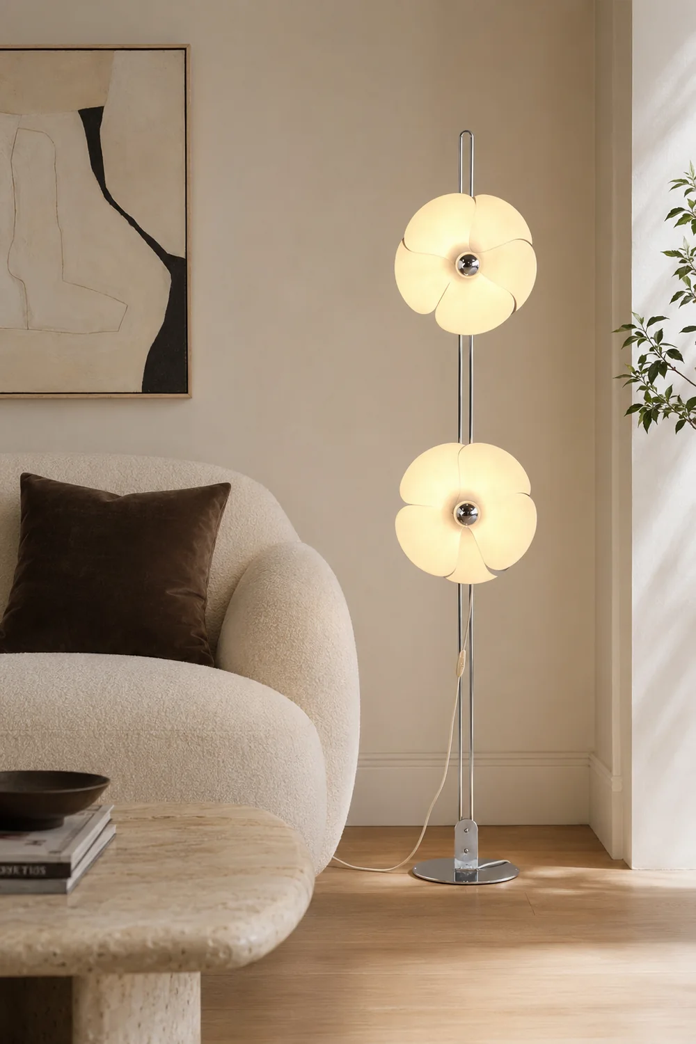 Flower Silver Floor Lamp - Lumpaz