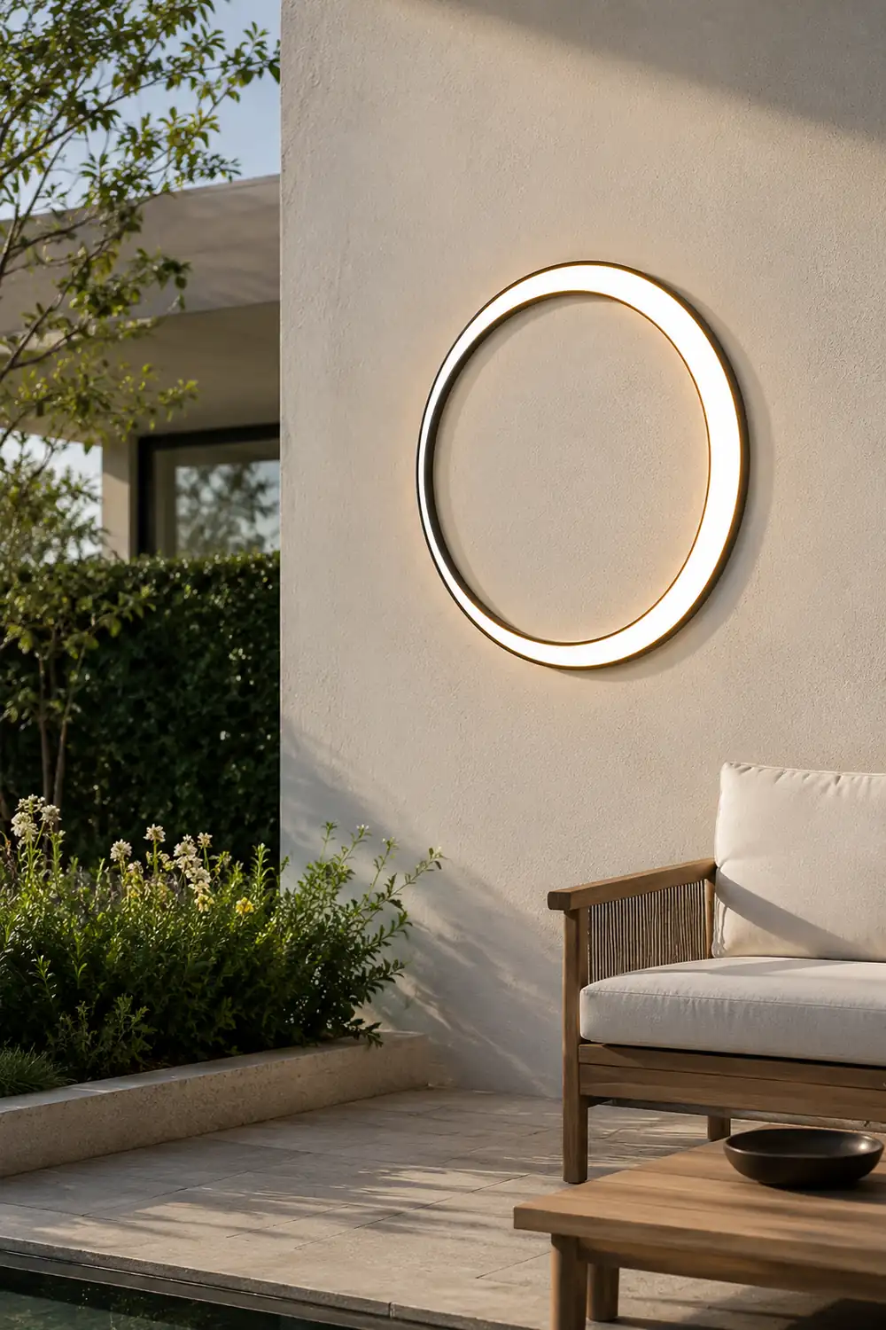 Moon Solar Outdoor Wall Lamp - Lumpaz