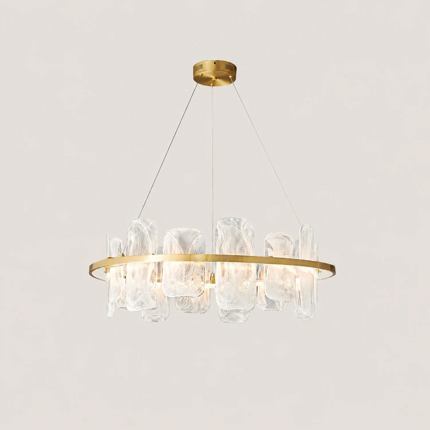 Mille Round Glass Chandelier - Lumpaz