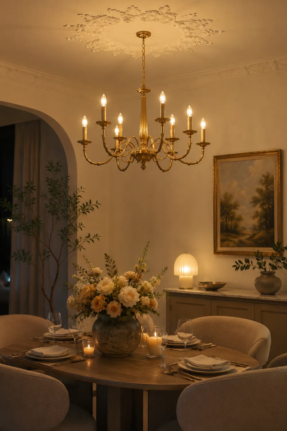 Candle Brass Chandelier - Lumpaz