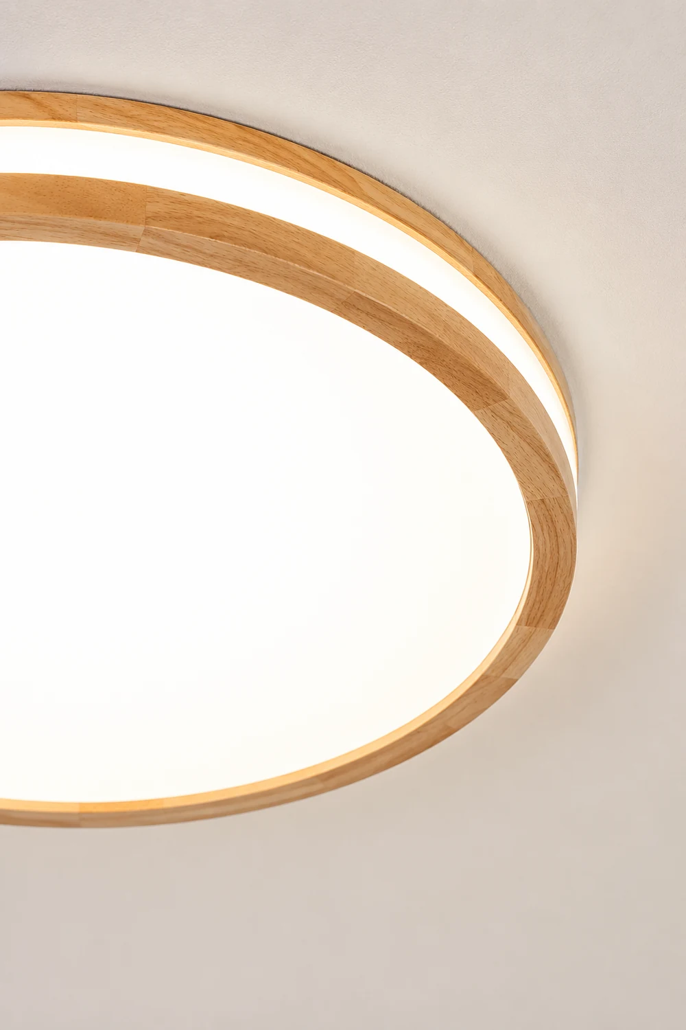 Vintage Wood Round LED Ceiling Light - Lumpaz