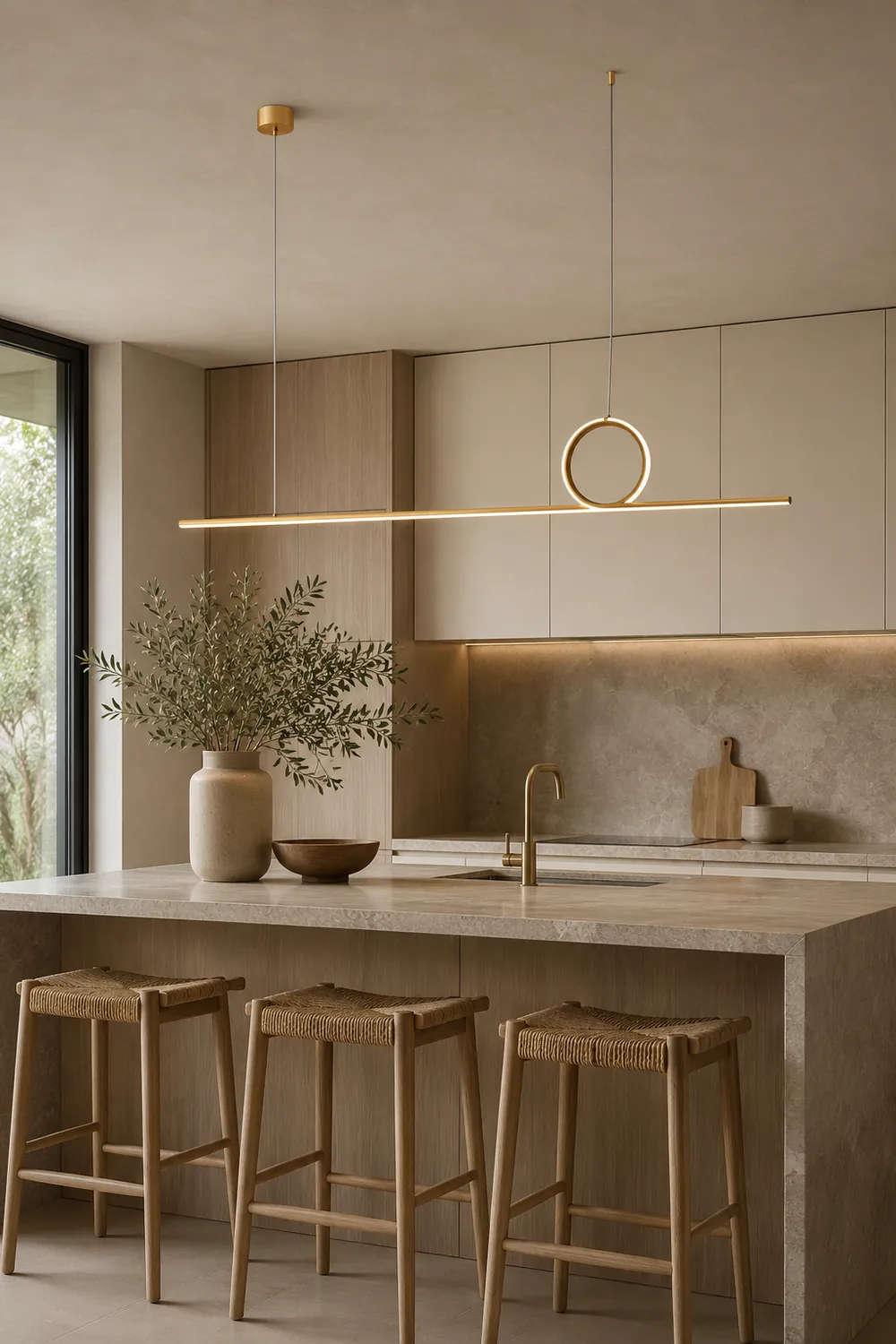 Centre Loop Linear Pendant Lamp - Lumpaz
