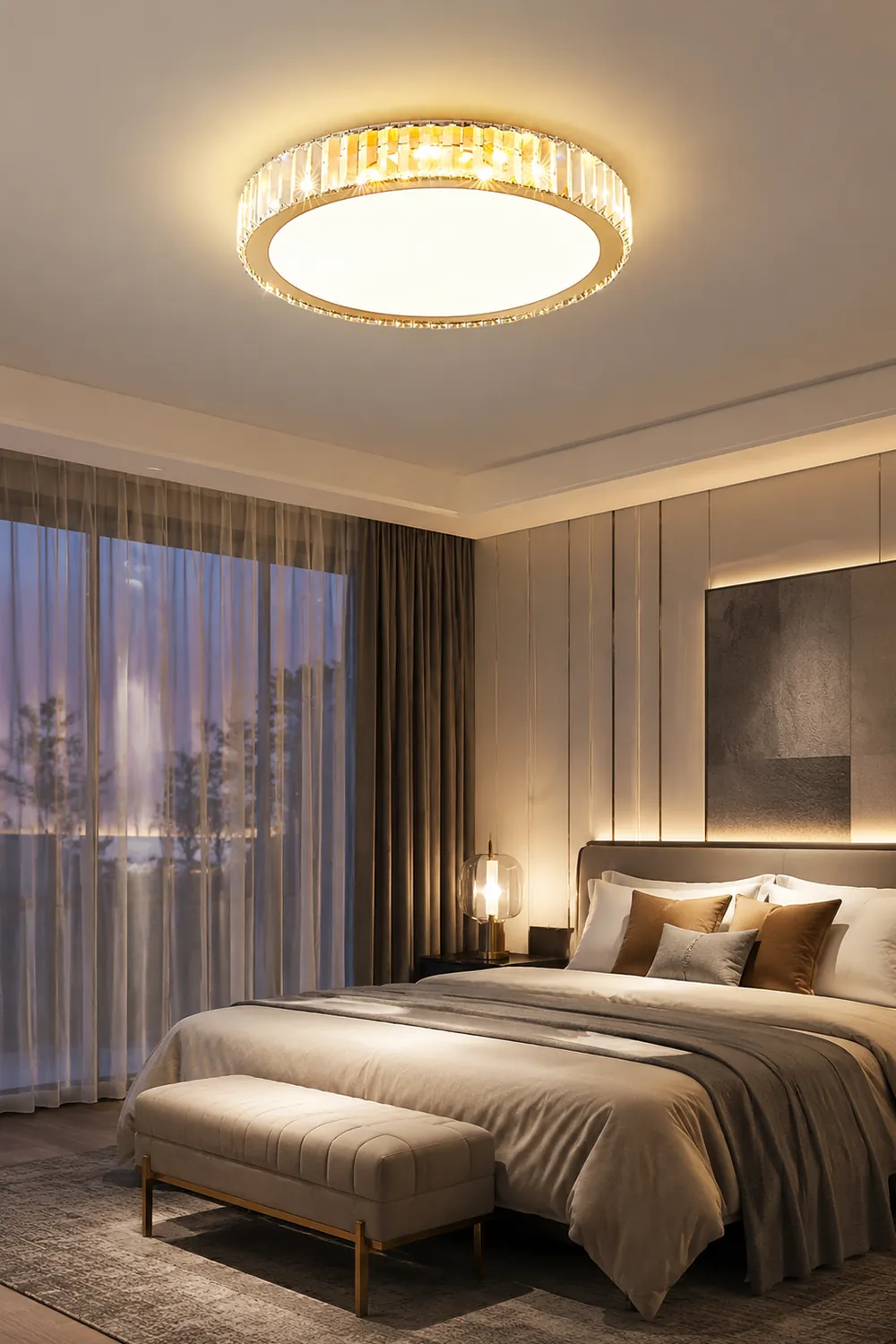 Round Crystal Ceiling Lamp - Lumpaz