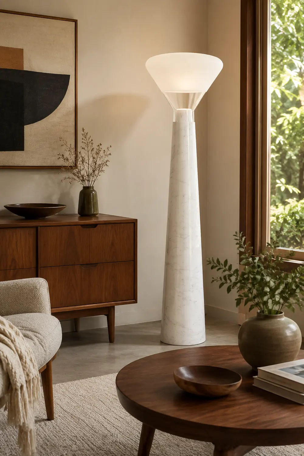 Bella Glass Floor Lamp - Lumpaz