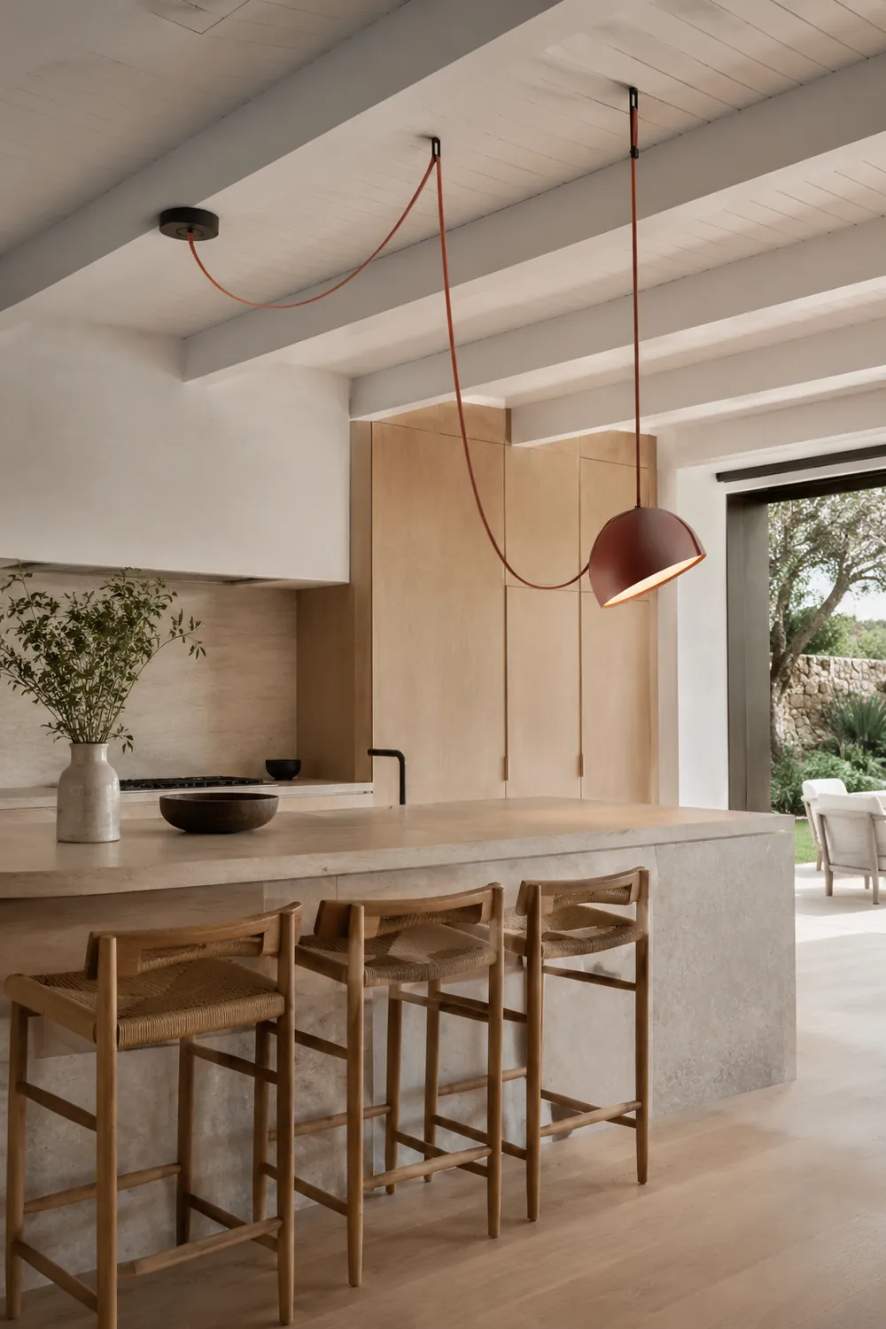 Light Rail Semispheres Leather Pendant Lamp - Lumpaz