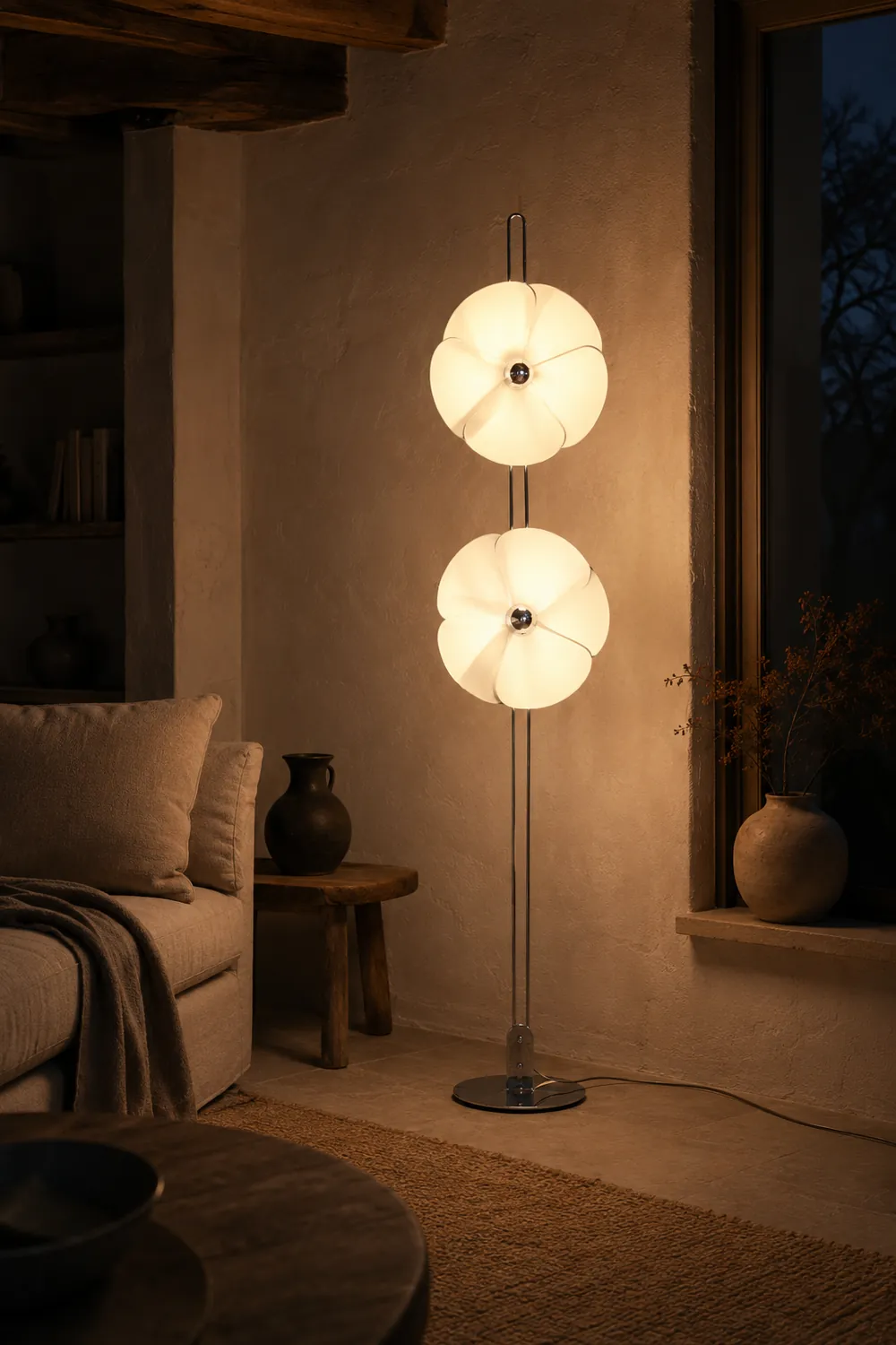 Flower Silver Floor Lamp - Lumpaz