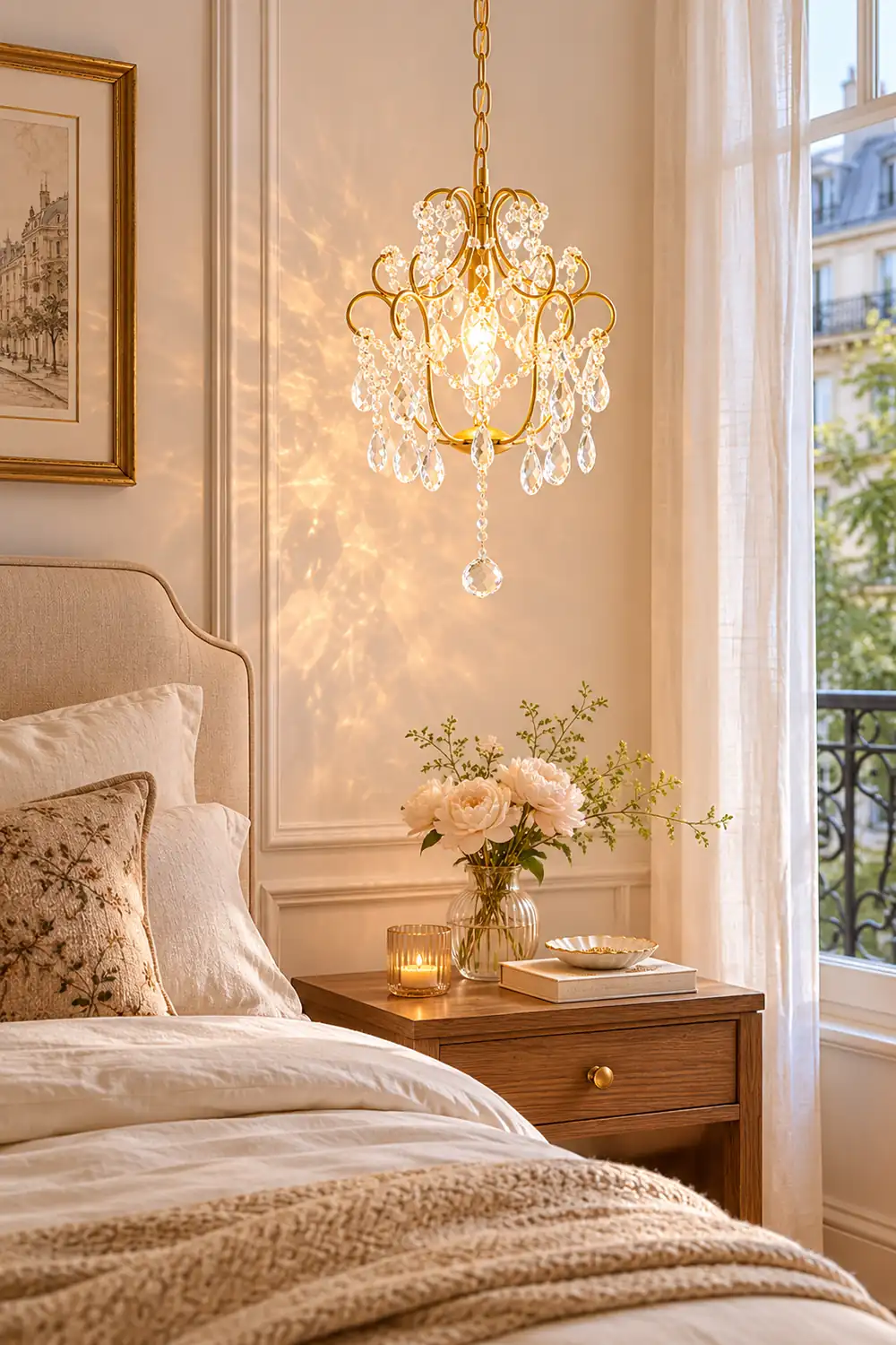 Gilded Crystal Pendant Lamp - Lumpaz