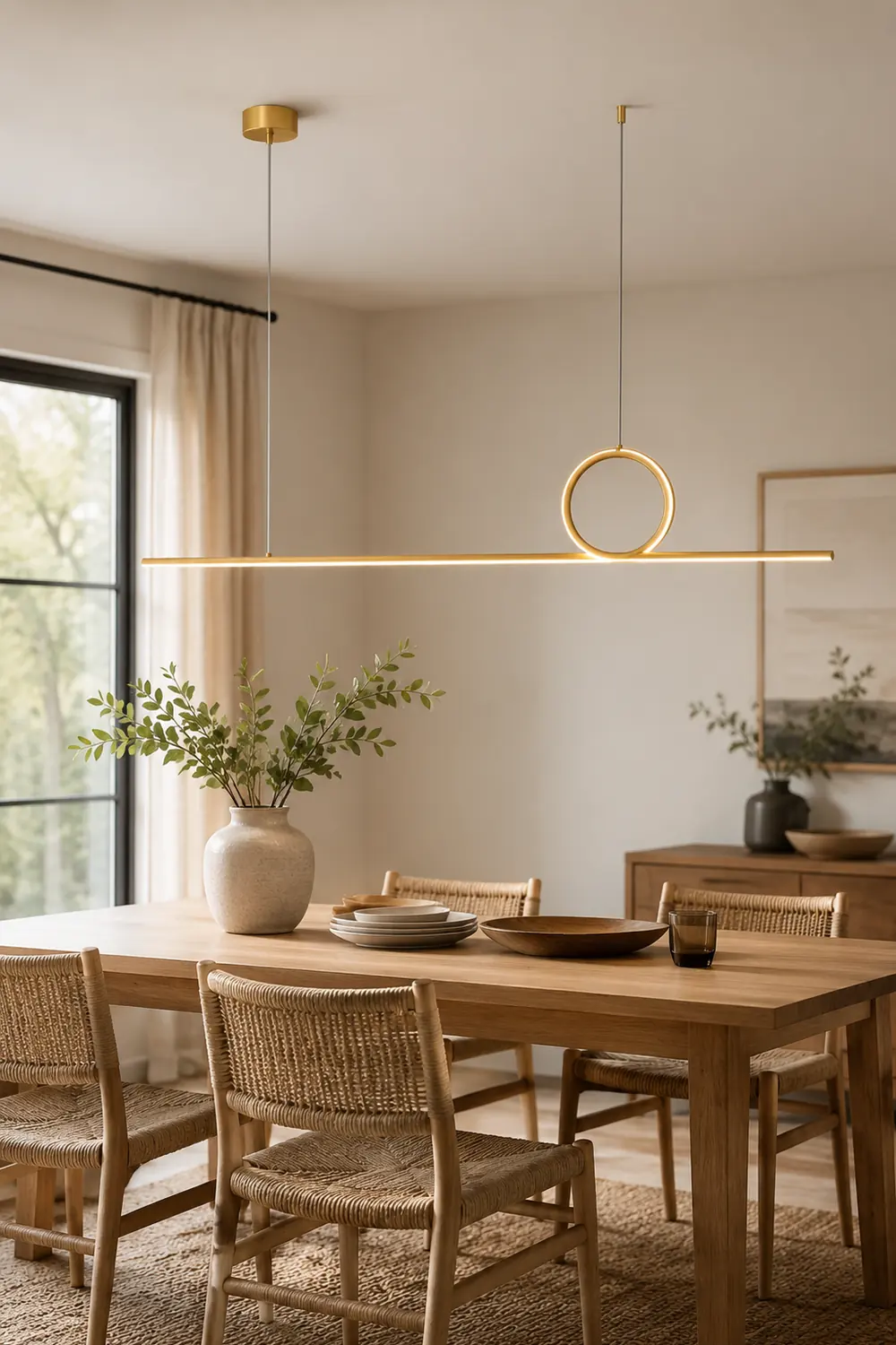 Centre Loop Linear Pendant Lamp - Lumpaz