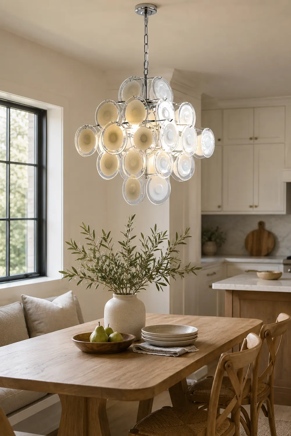 Medallion Glass Chandelier - Lumpaz