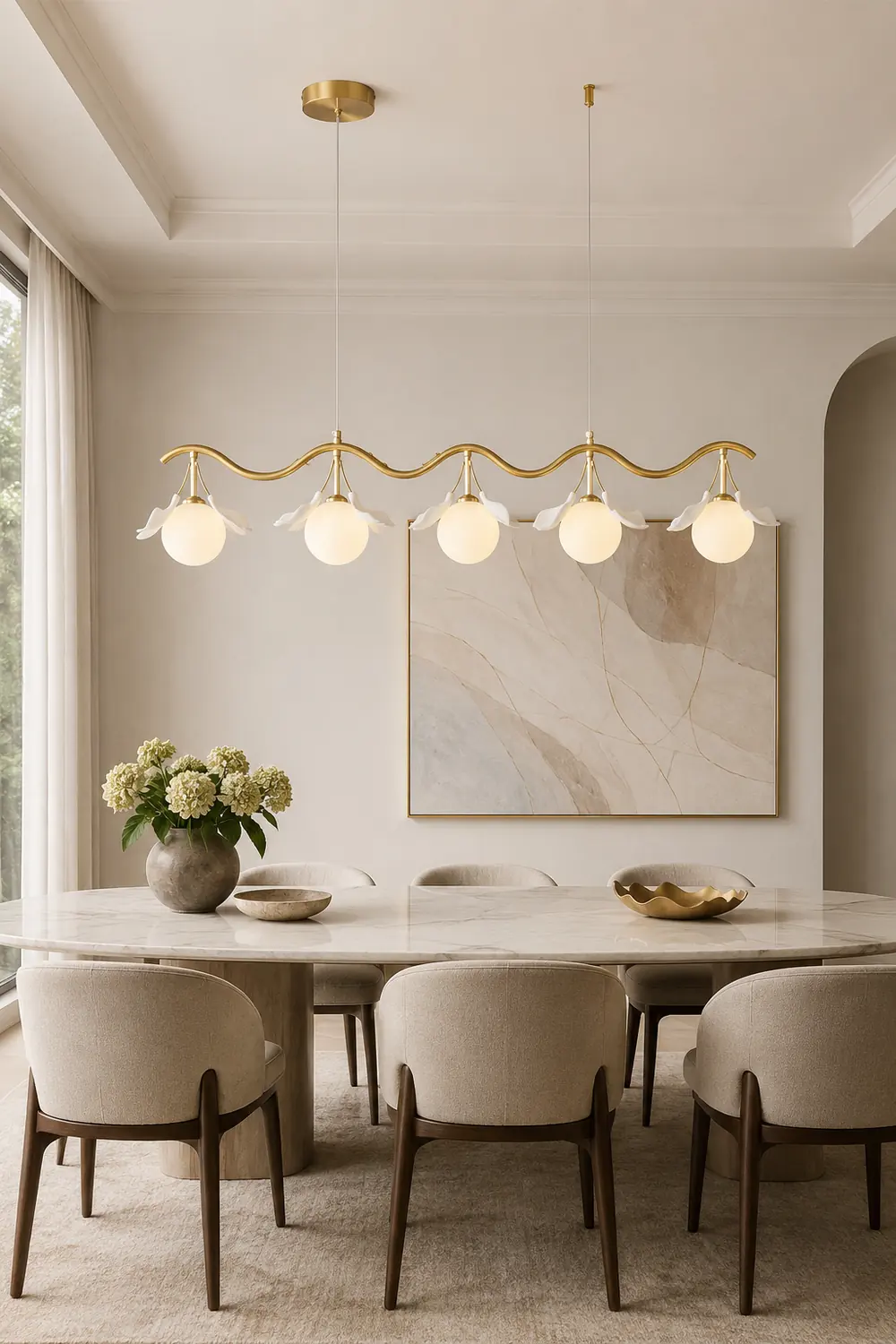 Allanie Gingko Long Chandelier - Lumpaz