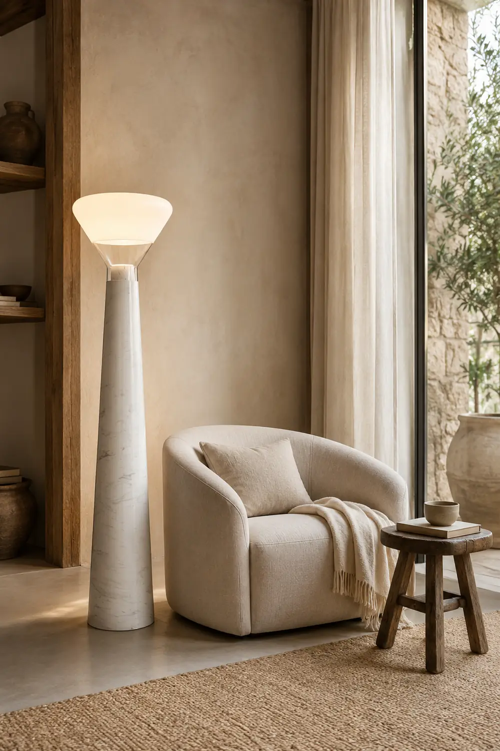 Bella Glass Floor Lamp - Lumpaz