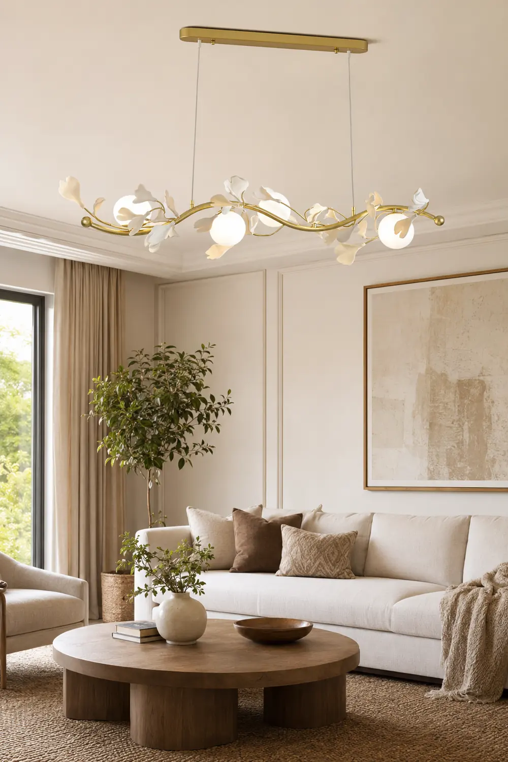 Gingko Glass Chandelier - Lumpaz