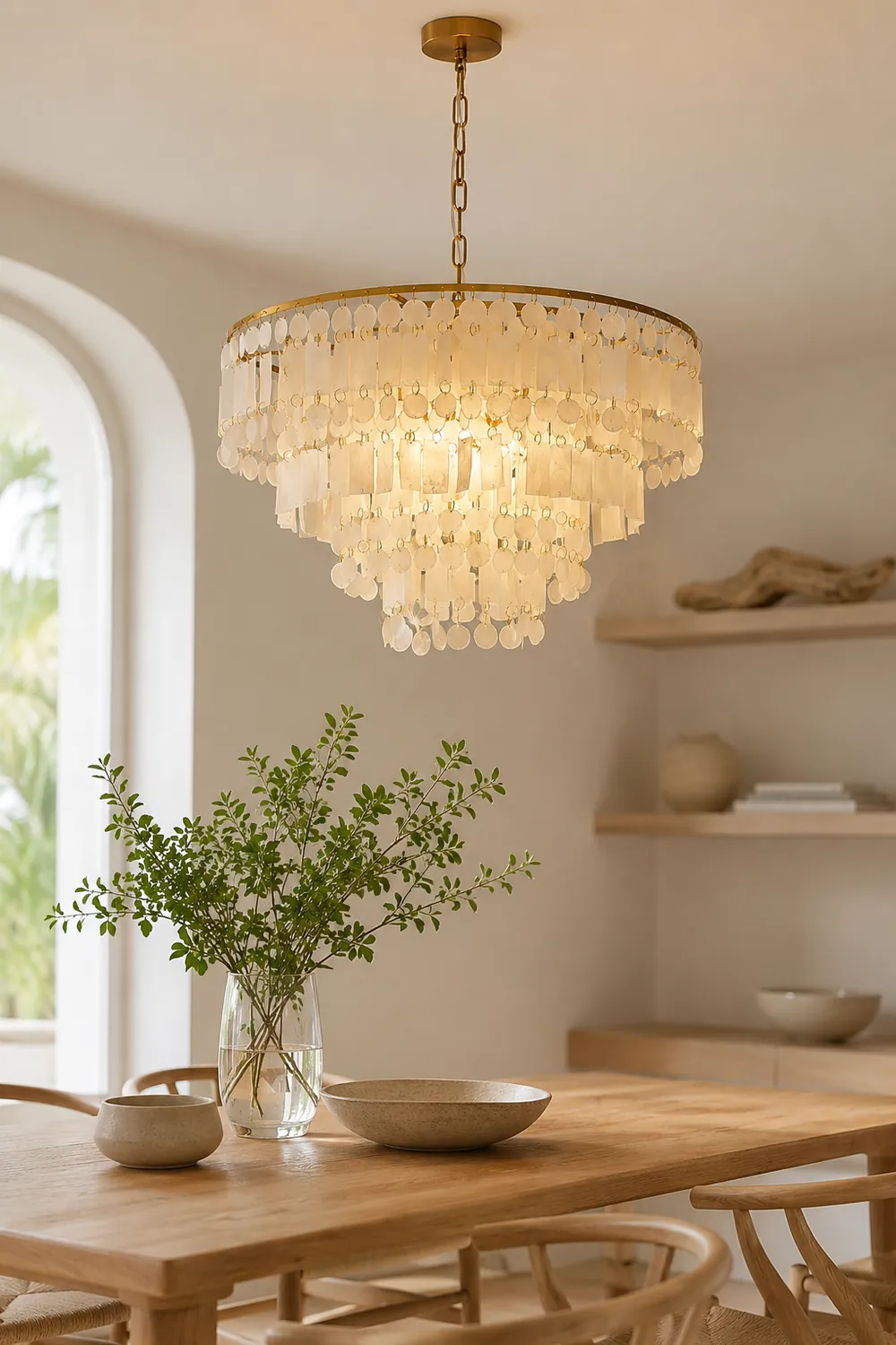 Capiz Shell Chandelier - Lumpaz