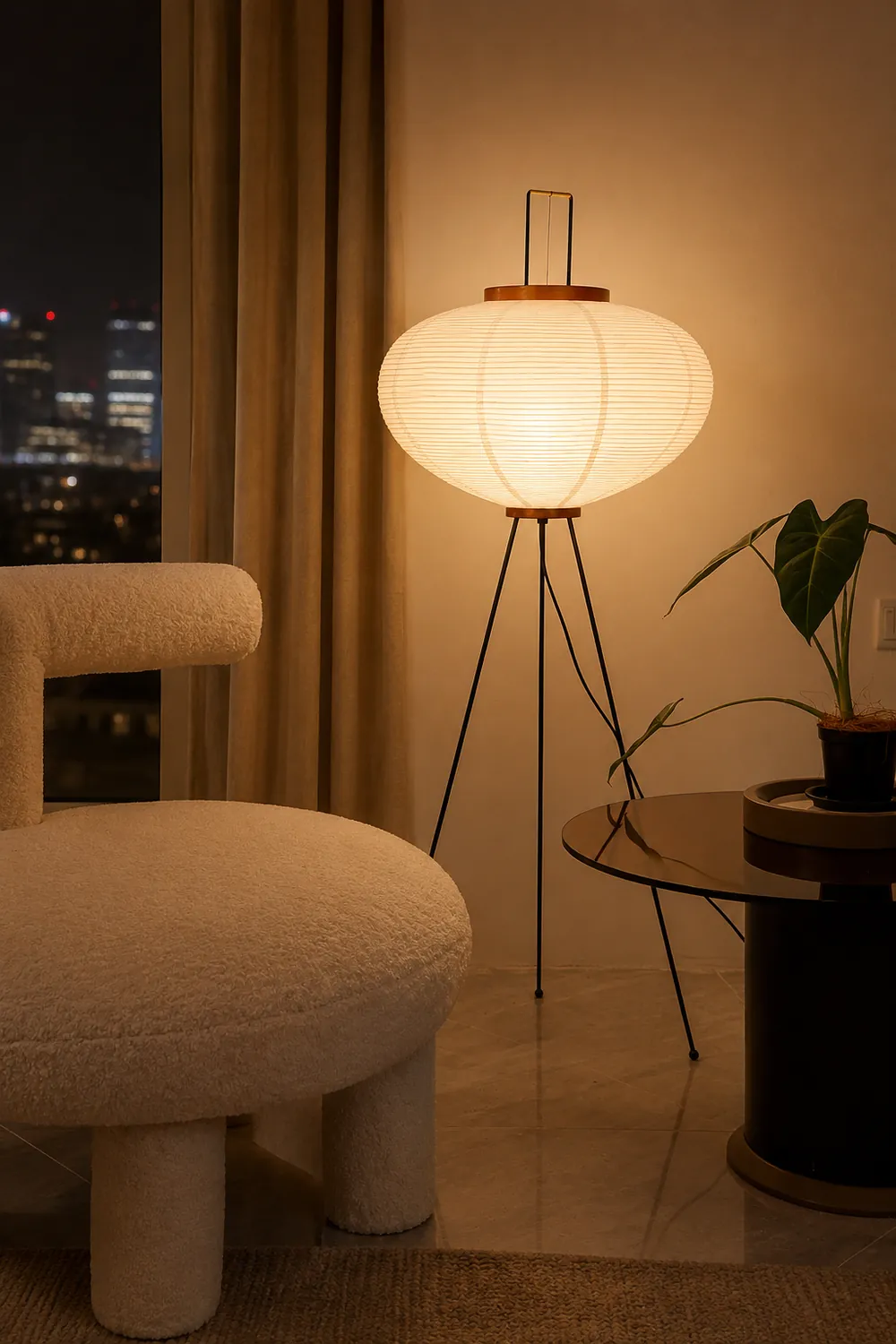 Washi Paper Floor Lamp - Lumpaz