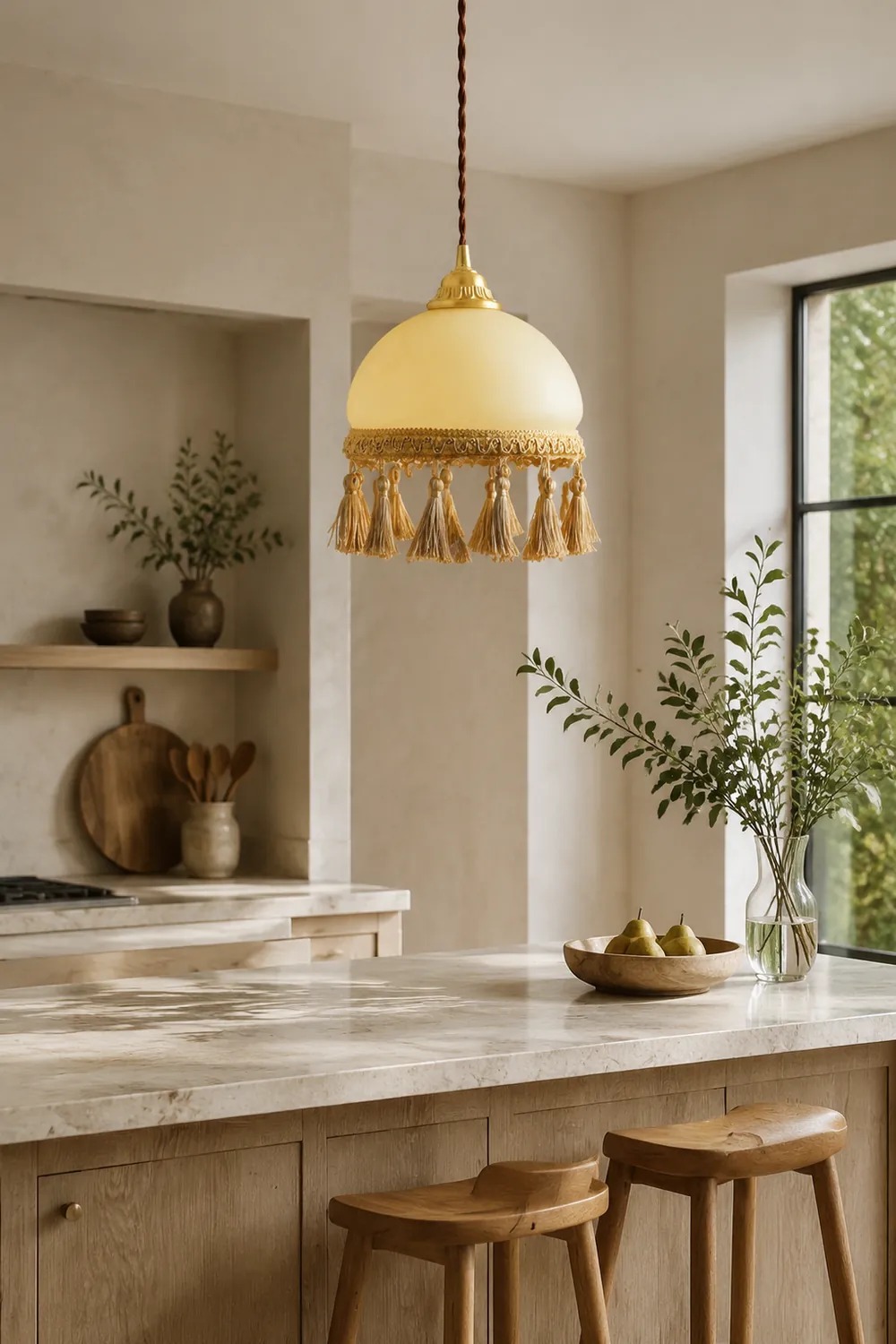 French Tassels Brass Pendant Light - Lumpaz