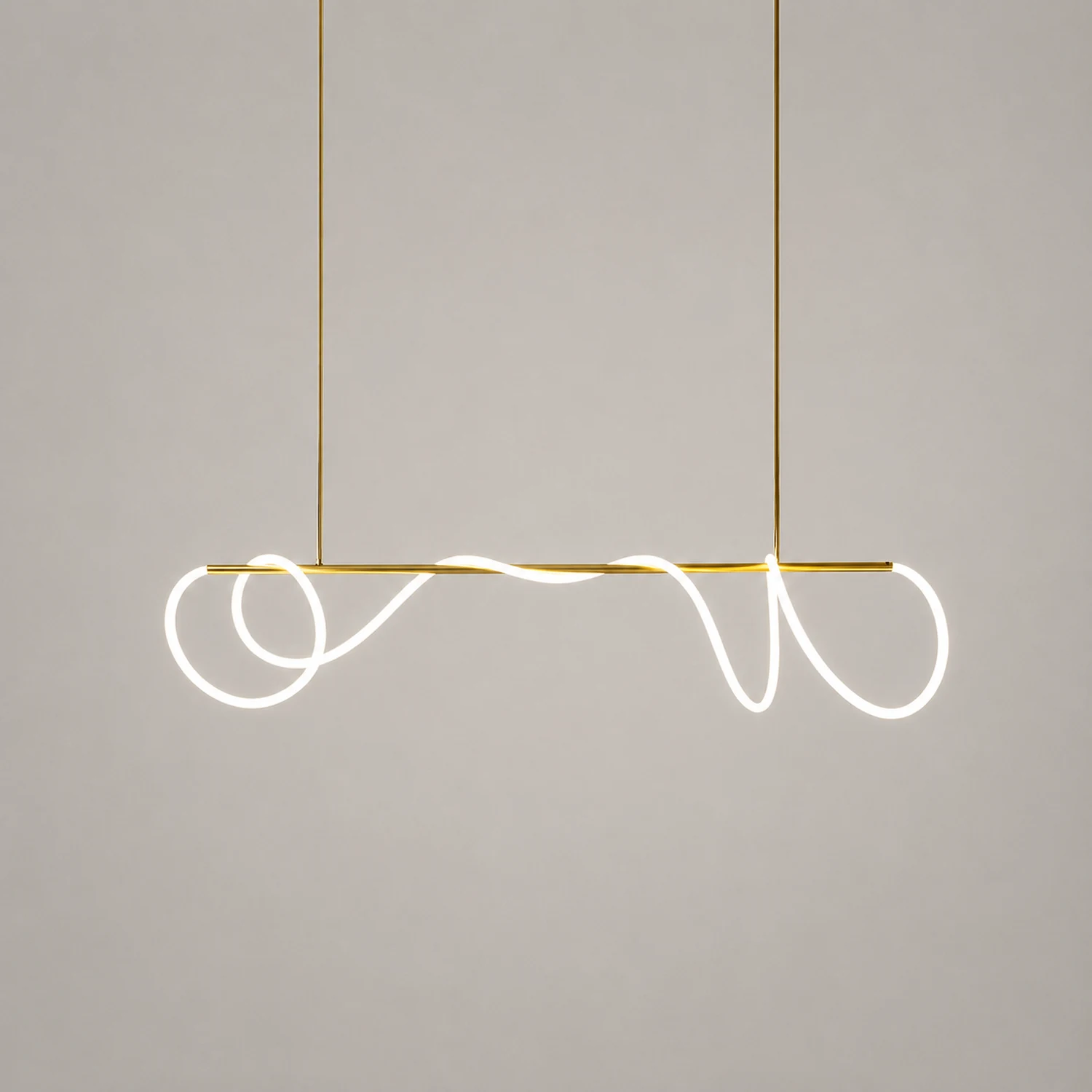 Serpentine Glow Gold Chandelier - Lumpaz