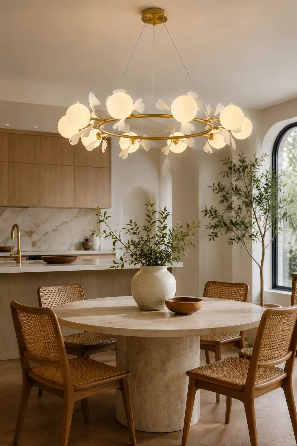 Allanie Gingko Round Chandelier - Lumpaz