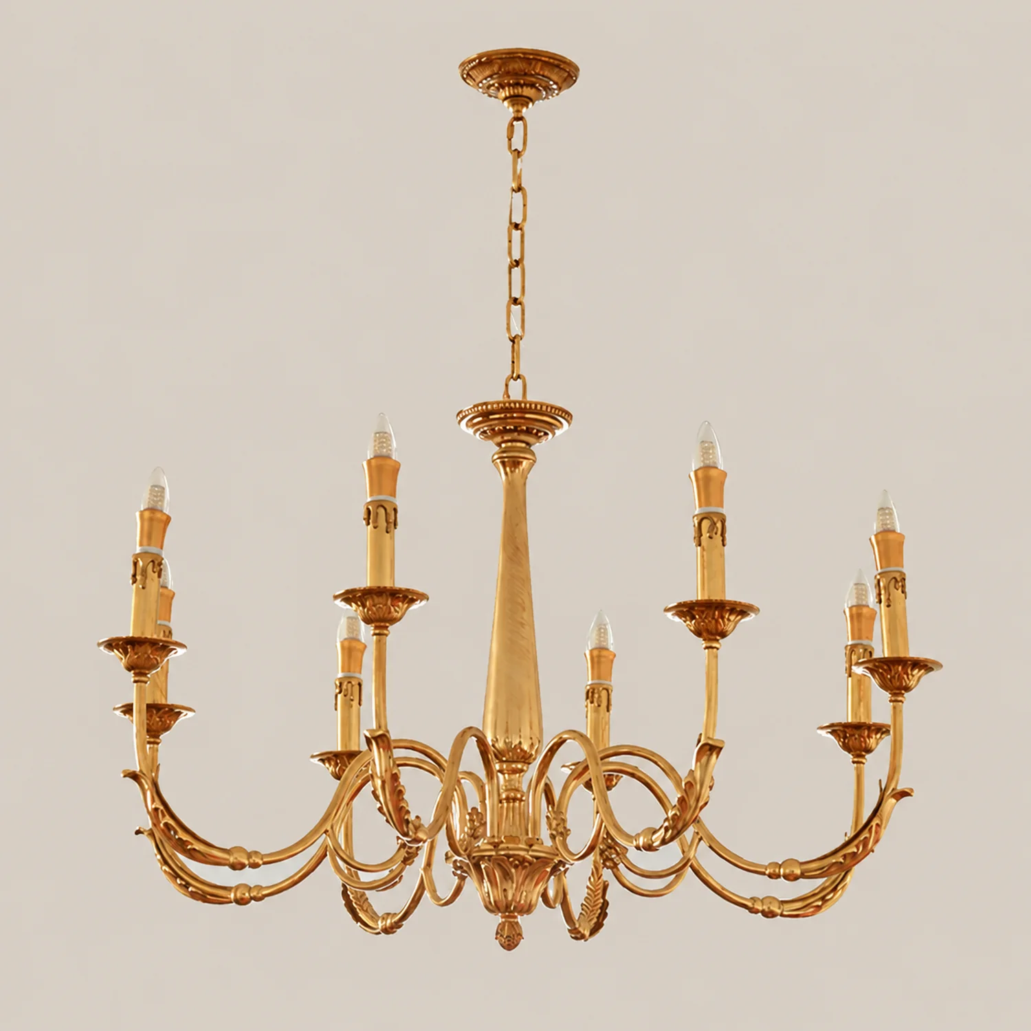 Candle Brass Chandelier - Lumpaz