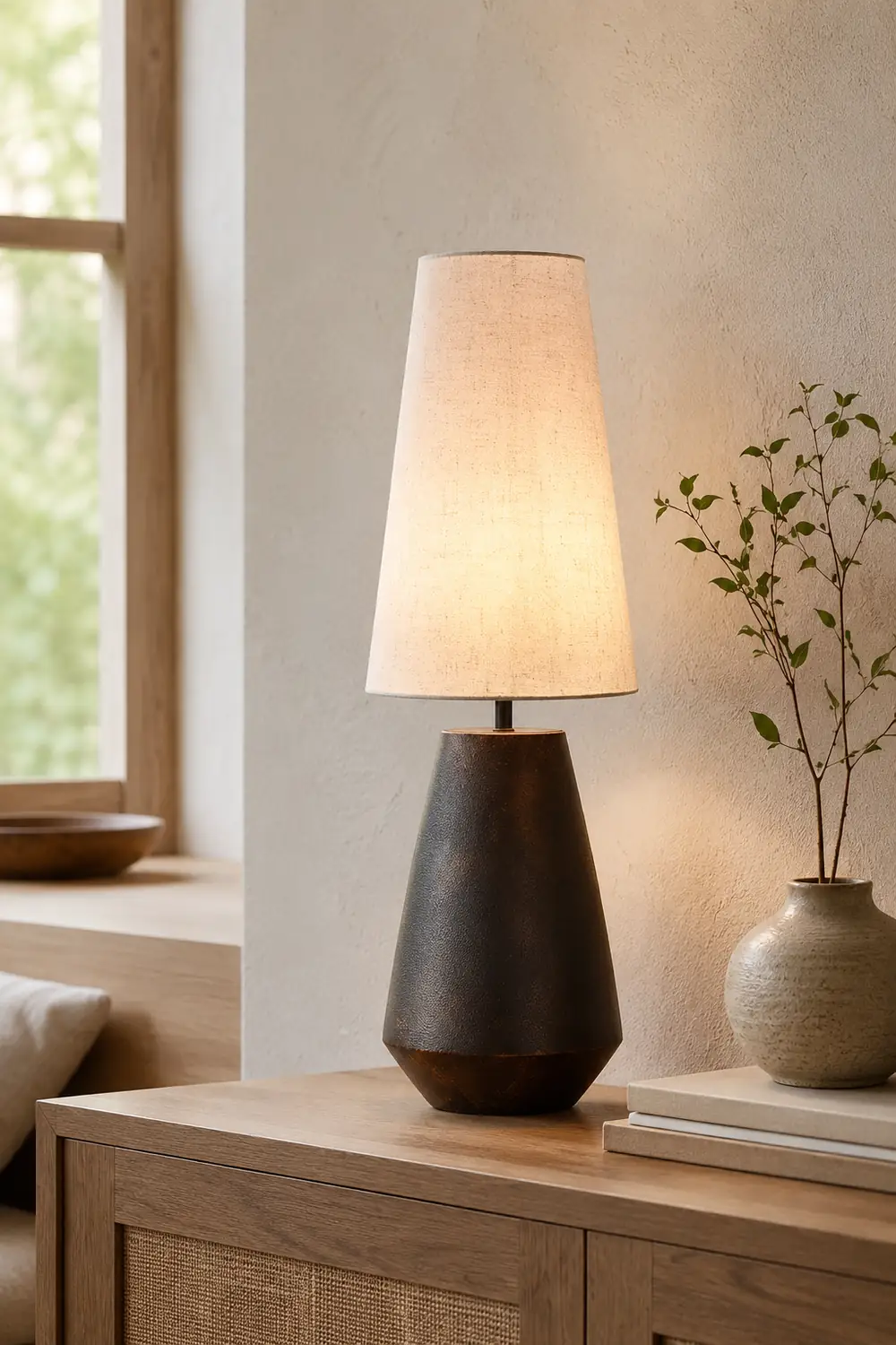 Ceramic Tapered Table Lamp - Lumpaz