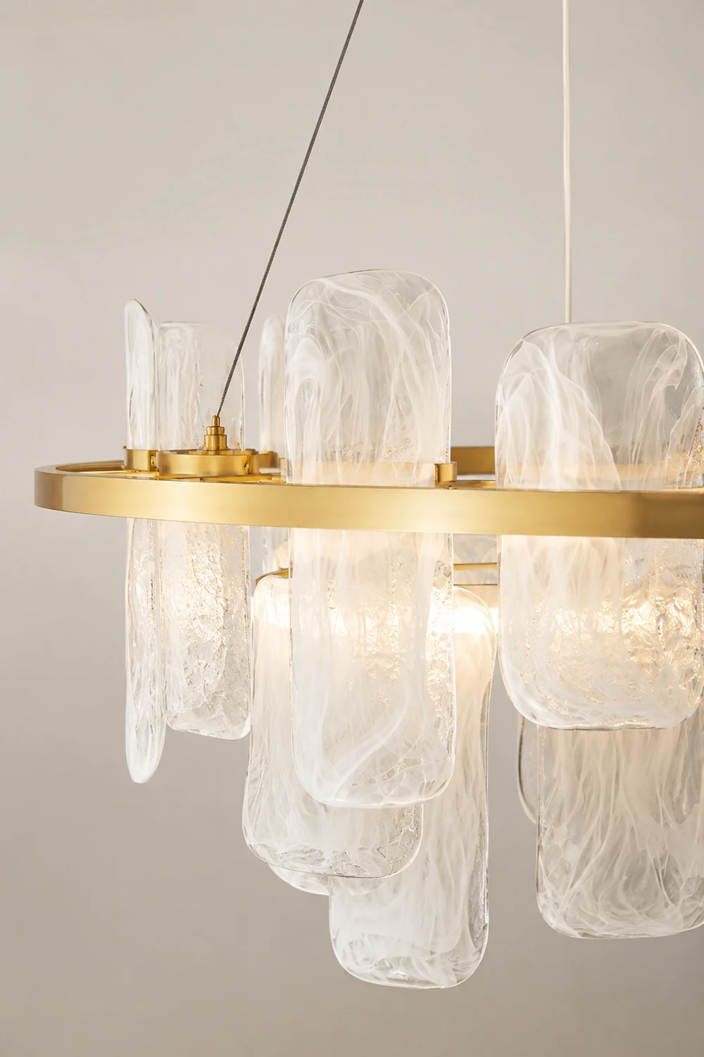 Mille Round Glass Chandelier - Lumpaz