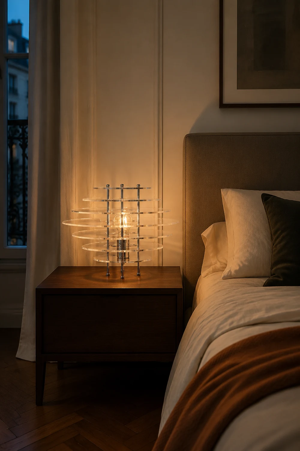 Saturn Chrome Table Lamp - Lumpaz