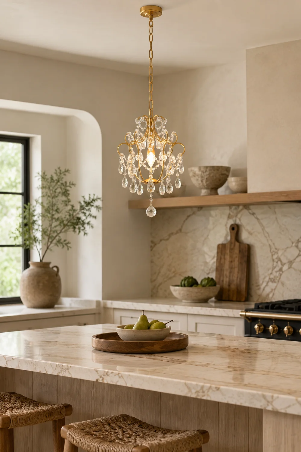 Gilded Crystal Pendant Lamp - Lumpaz