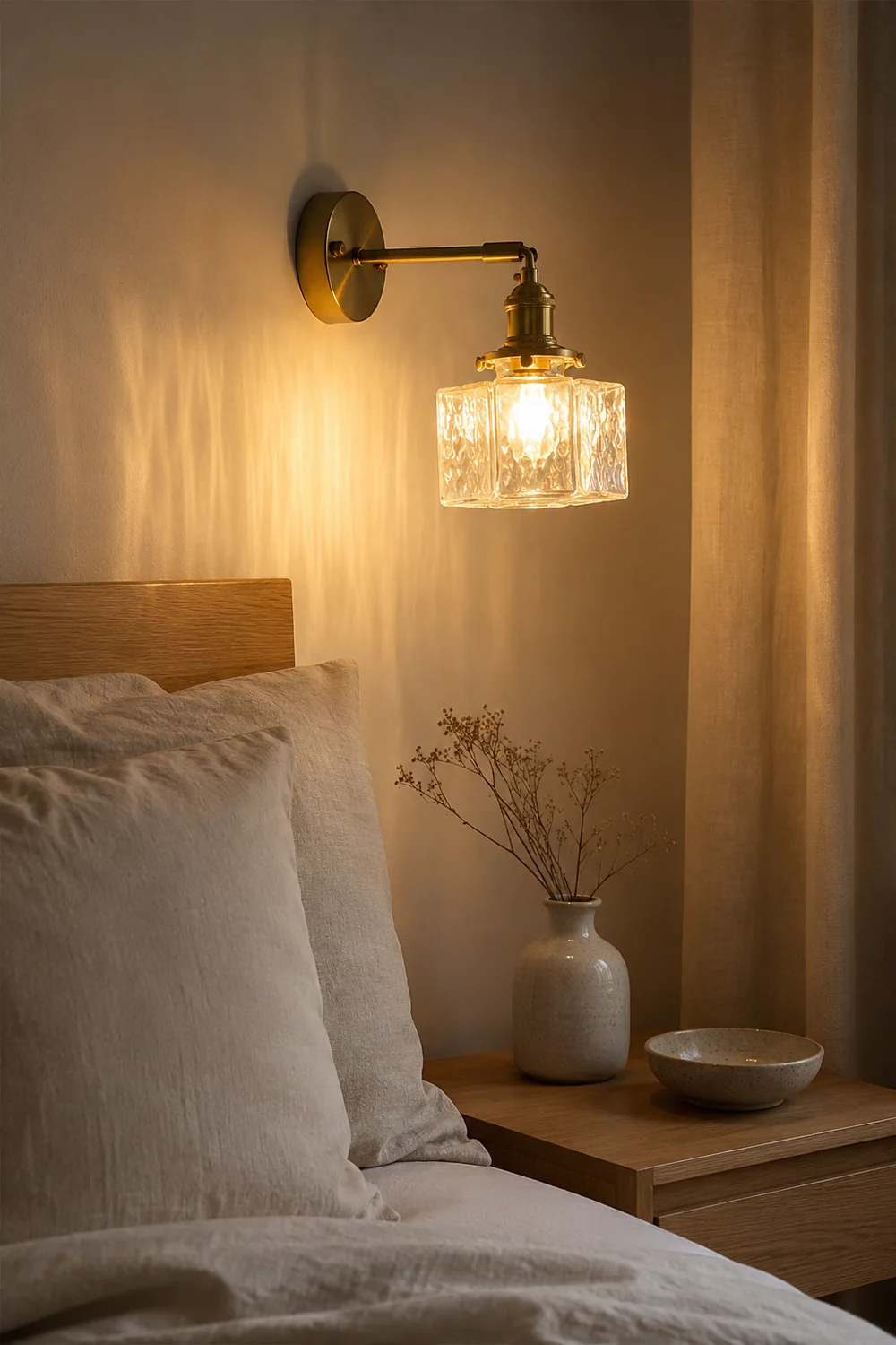 Jewel Glass Brass Wall Lamp - Lumpaz