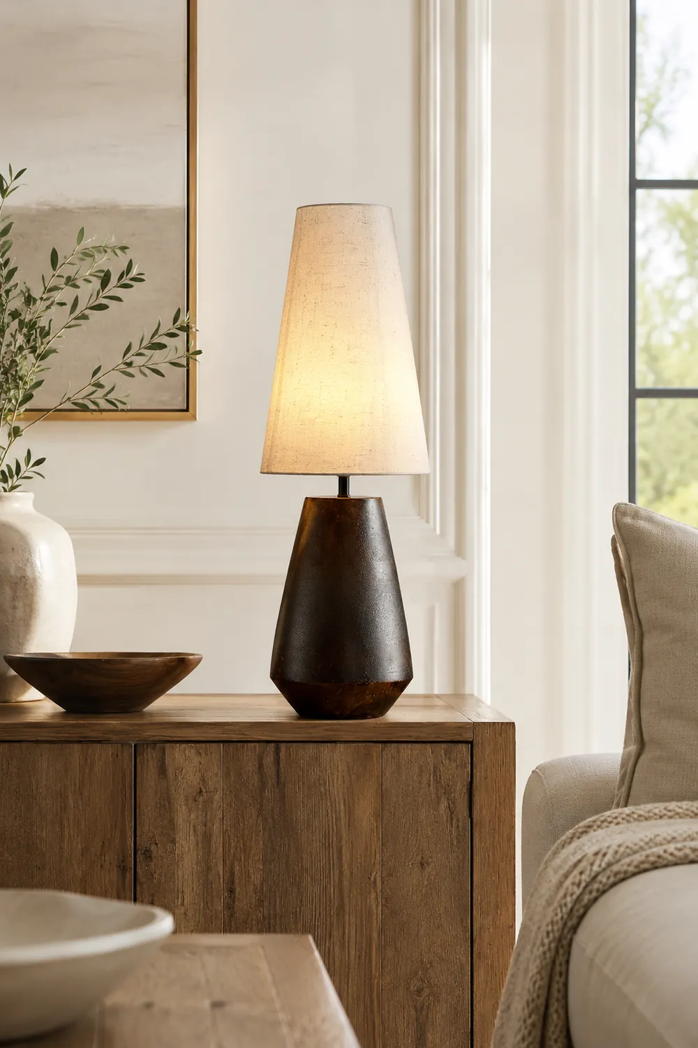 Ceramic Tapered Table Lamp - Lumpaz