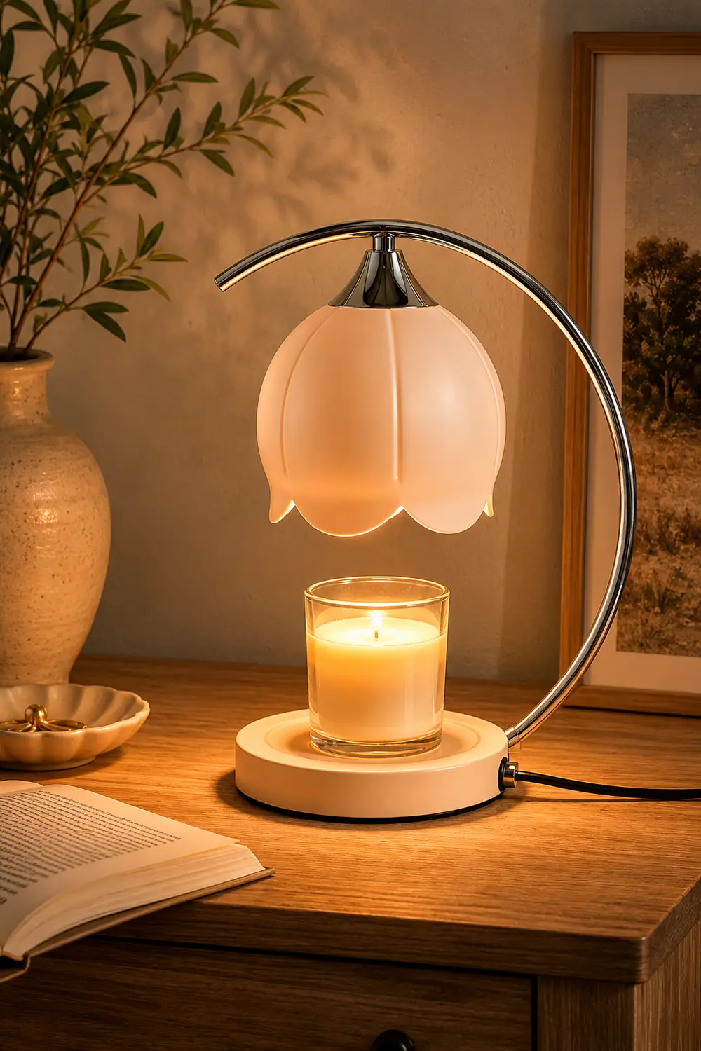 Floral Candle Table Lamp - Lumpaz
