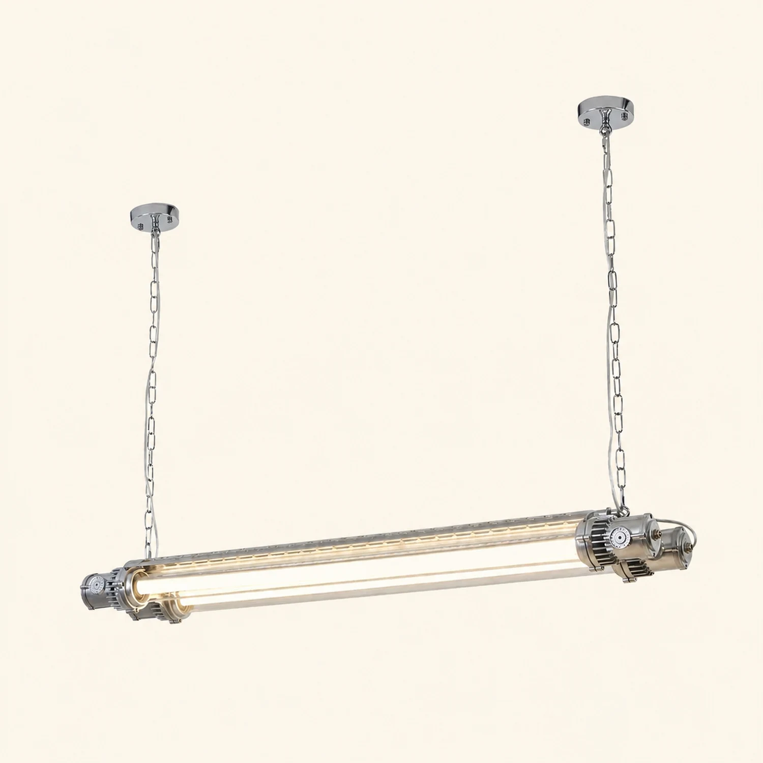 Double Tube Silver Chandelier - Lumpaz