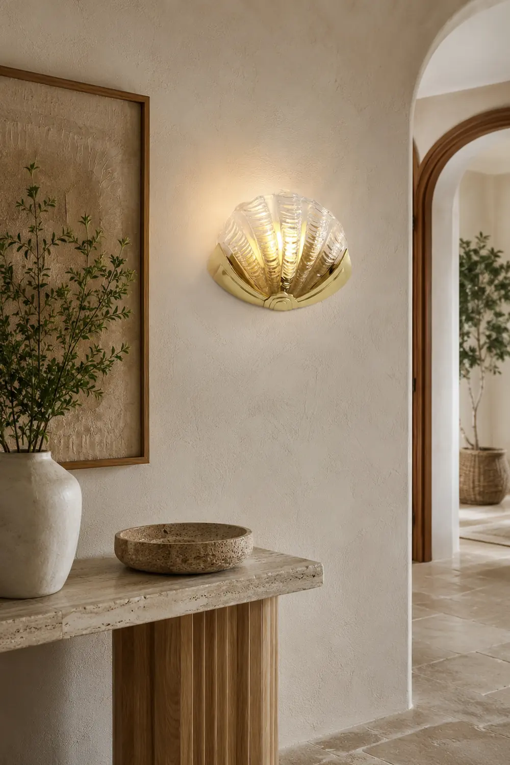 Shell Brass Wall Lamp - Lumpaz
