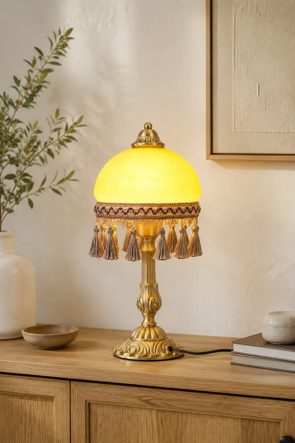 French Tassels Brass Table Lamp - Lumpaz