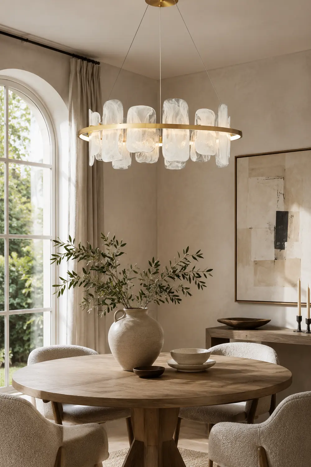 Mille Round Glass Chandelier - Lumpaz