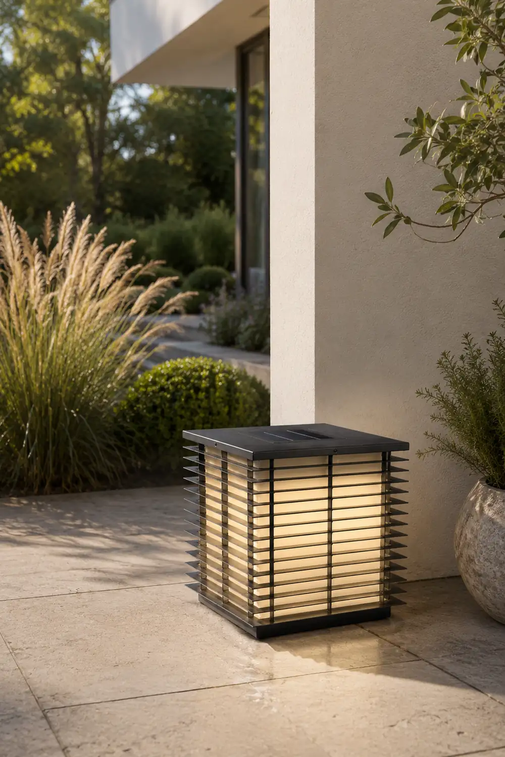 Dojo Lantern Outdoor Lamp With Solar Panel - Lumpaz