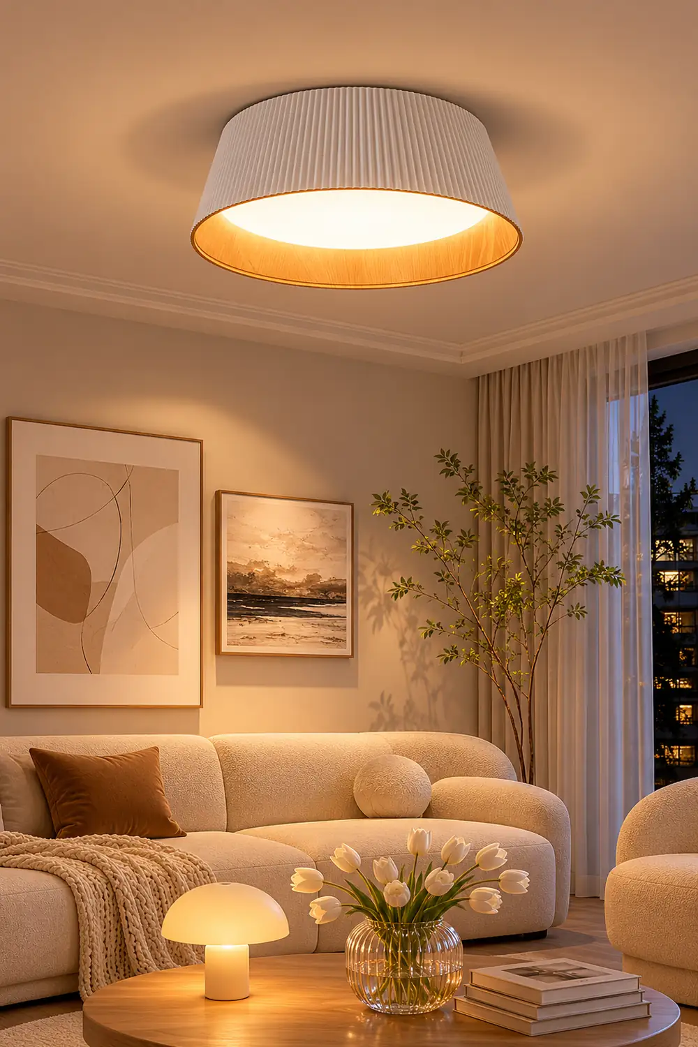 Nordic Resin Conical Ceiling Light - Lumpaz