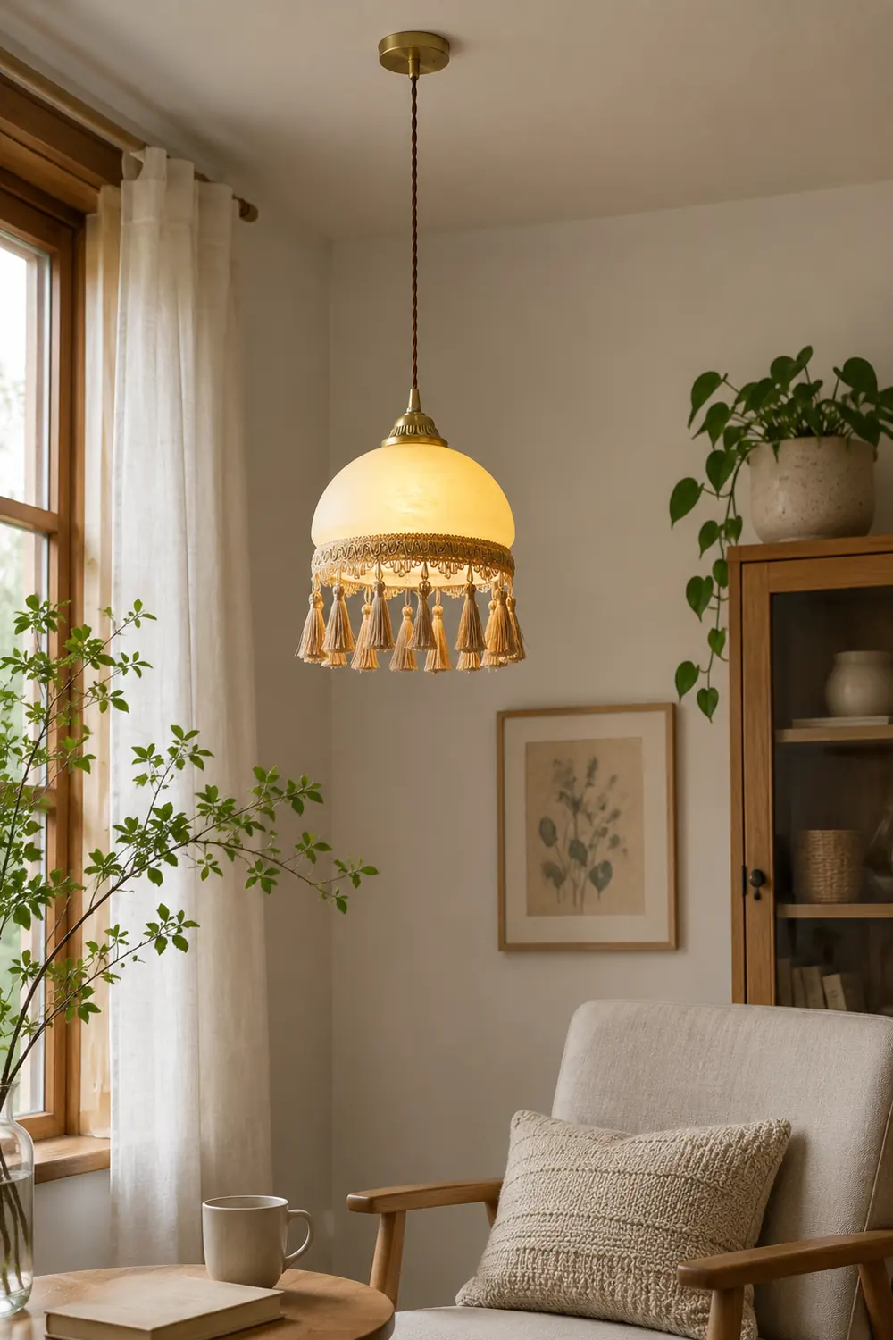 French Tassels Brass Pendant Light - Lumpaz