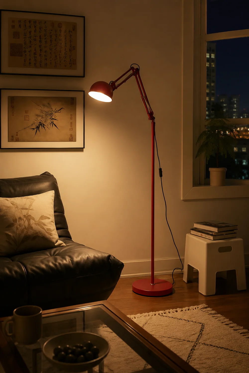 Kaiser Red Floor Lamp - Lumpaz