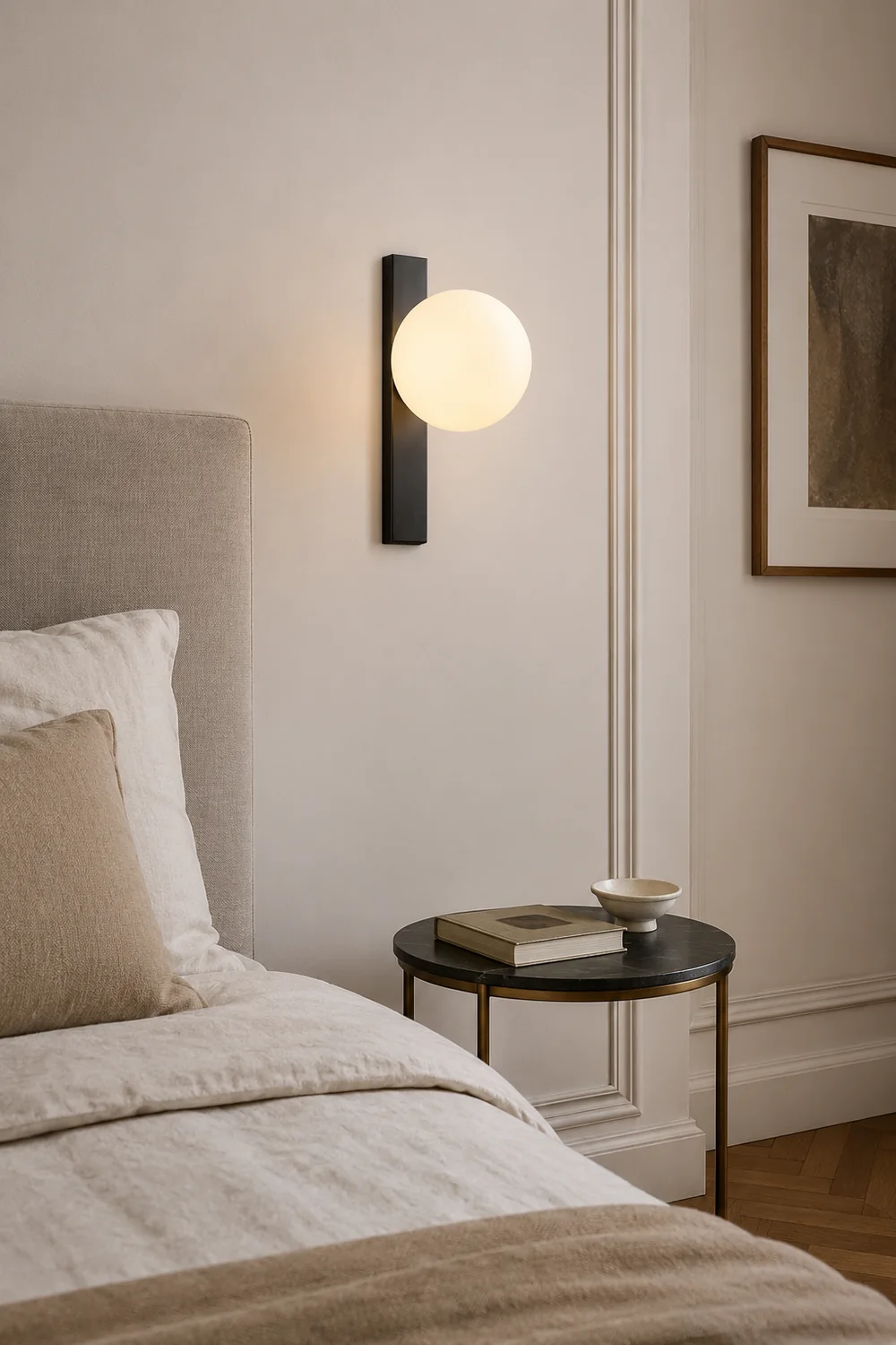 Minimalist Simple White Ball Wall Light - Lumpaz